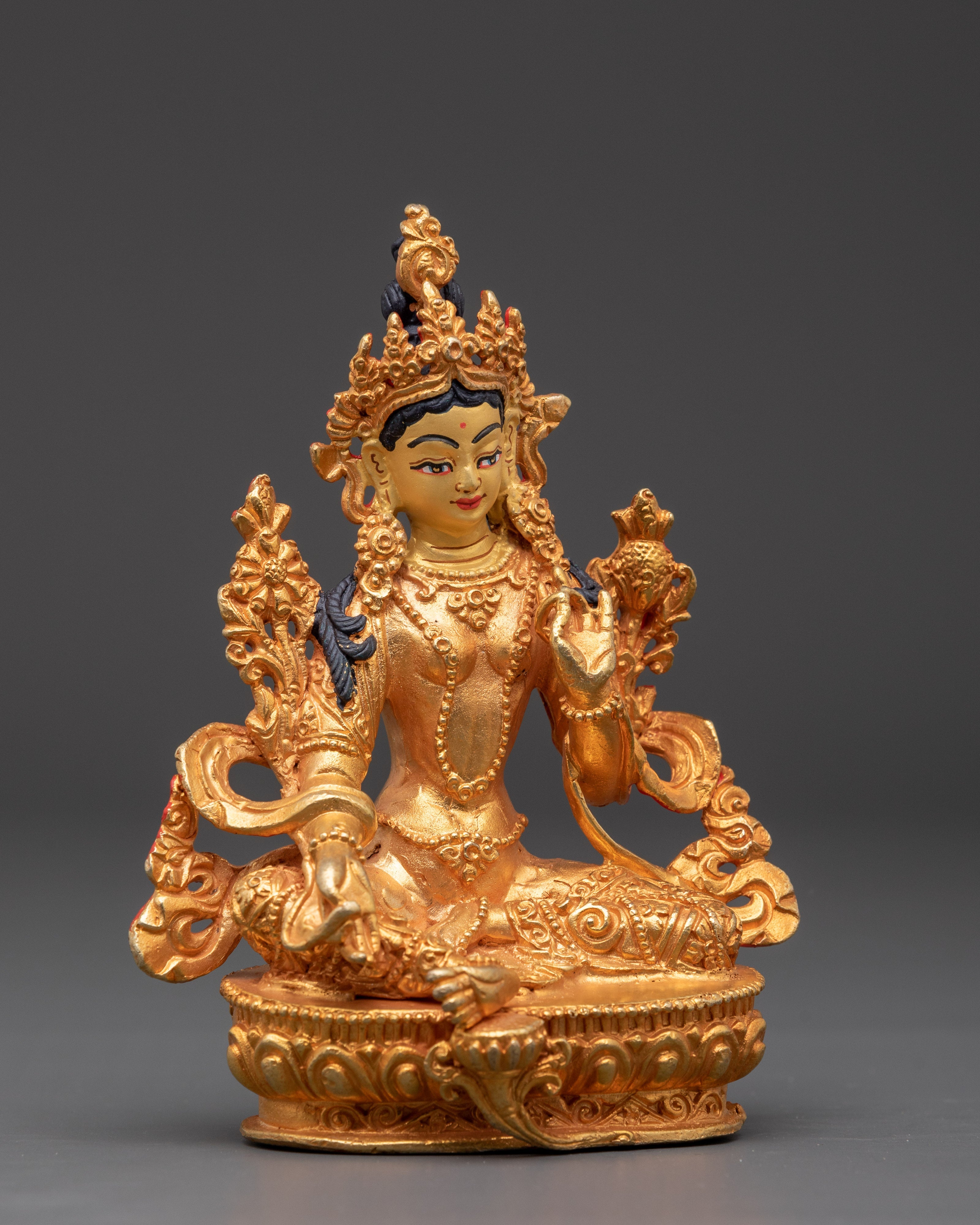 Handcrafted Shyama Tara Sculpture | Spiritual Buddha Statue for Meditation and Peace