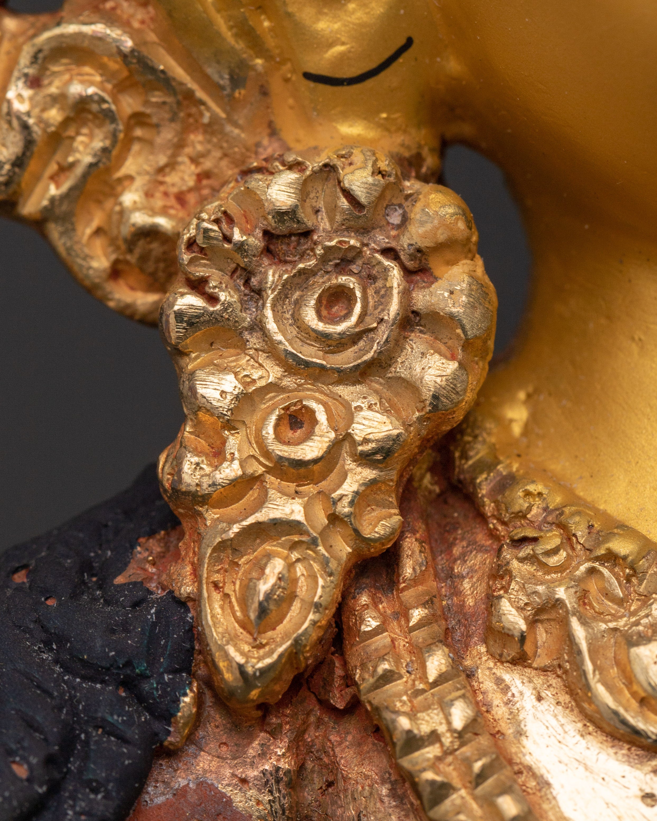 Gold Plated Manjushri Statue | Buddhist Wisdom Figurine