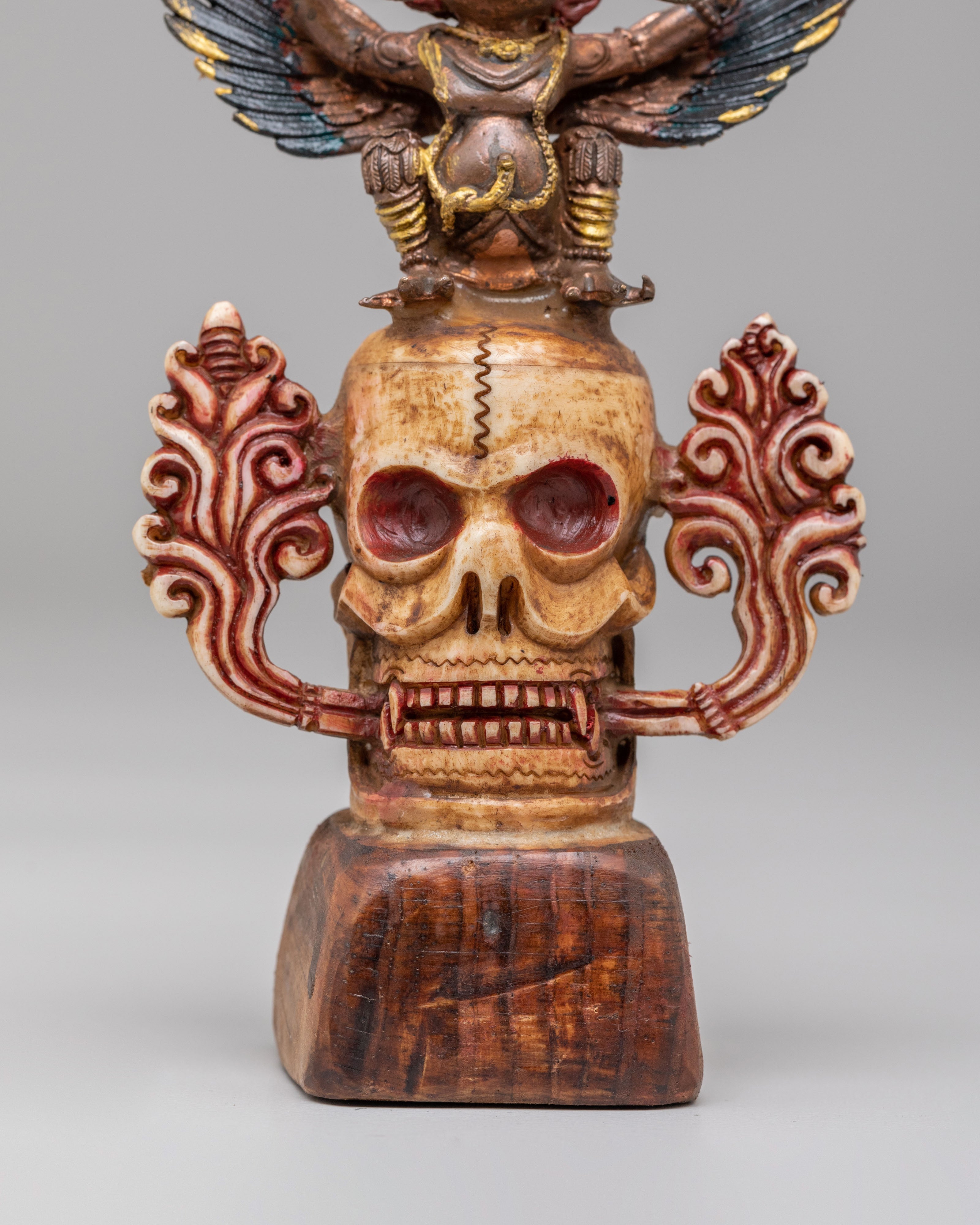 Garuda on Skull Sculpture | Spiritual Home Decoration