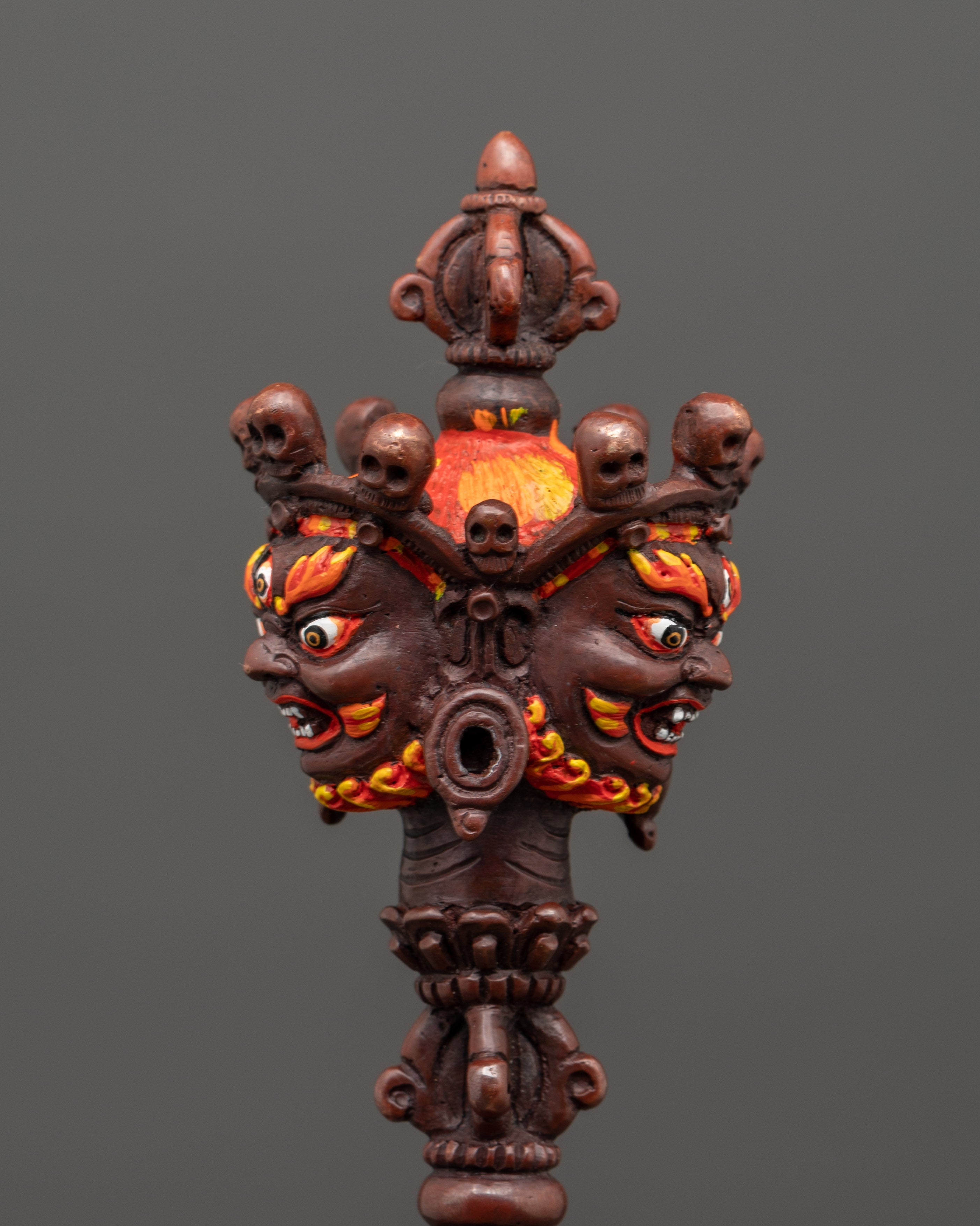 Oxidized Copper Phurba Dagger | Tibetan Ritual Tool of Protection