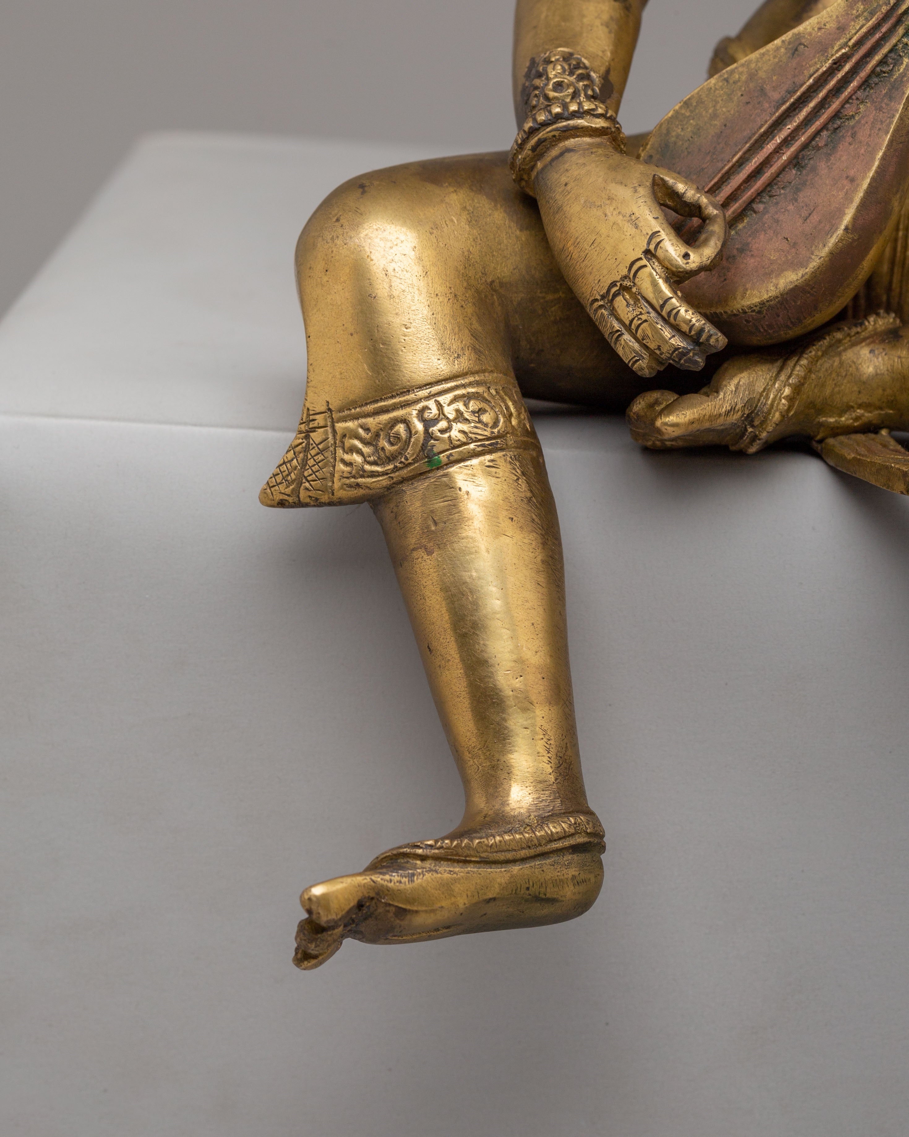 Saraswati Goddess Statue With Veena | Sacred Spiritual Home Decor