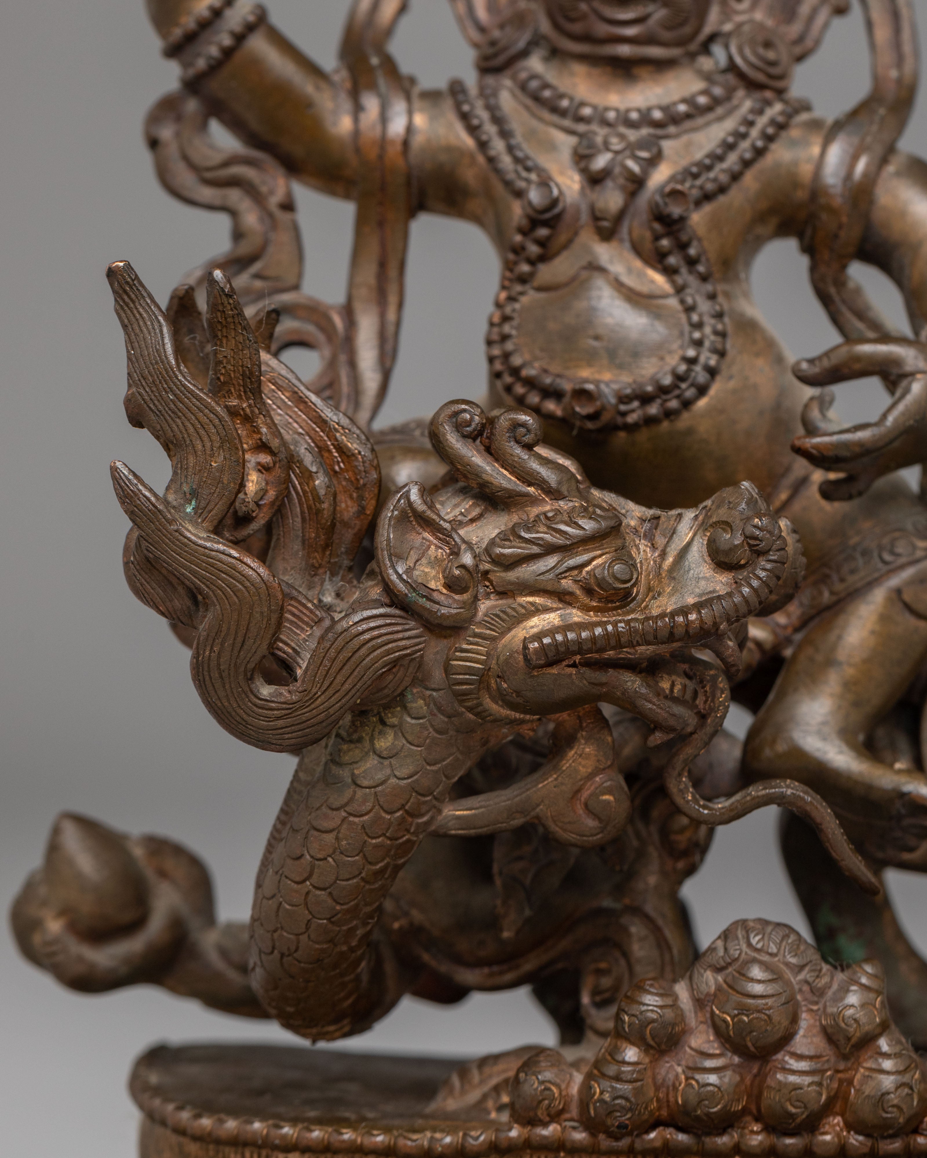 Sacred Buddhist Wealth Icon White Dzambhala Statue | Ideal for Decor