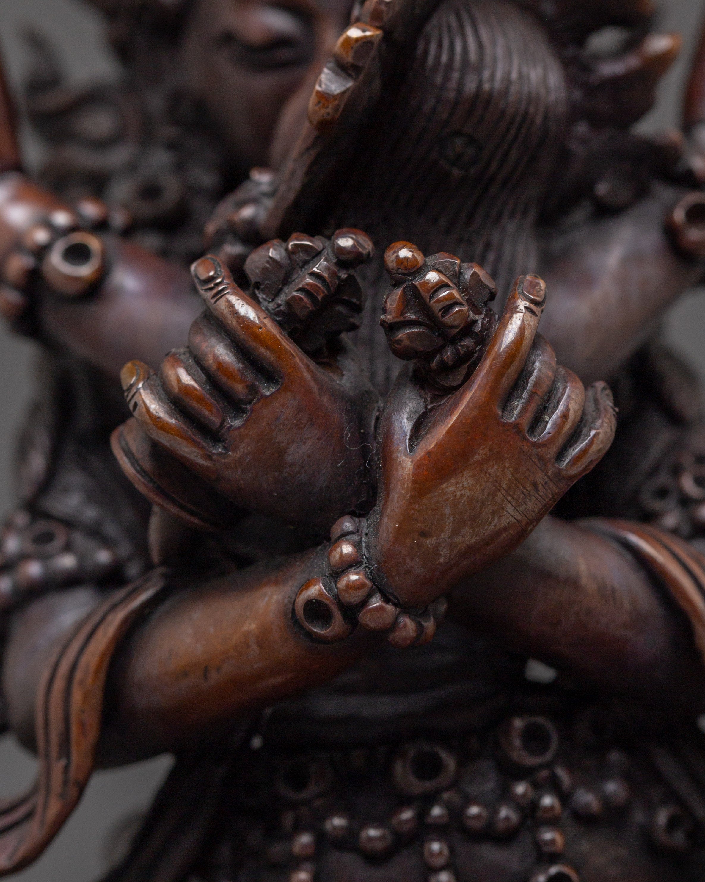 Vajradhara With Consort Oxidized Statue | Primordial Buddha Artwork