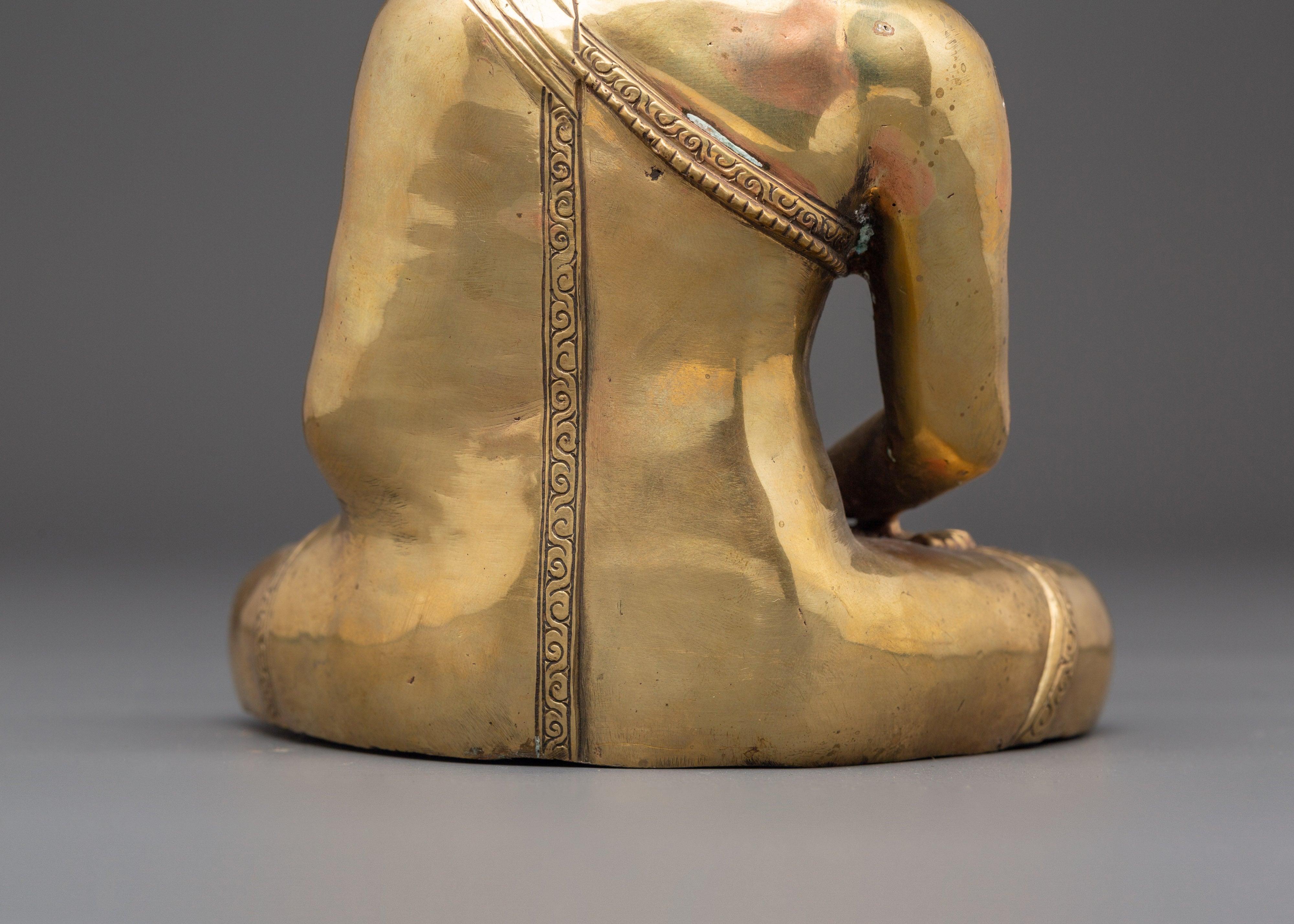 Gold Plated Amitabha Statue | Buddhist Deity Figurine