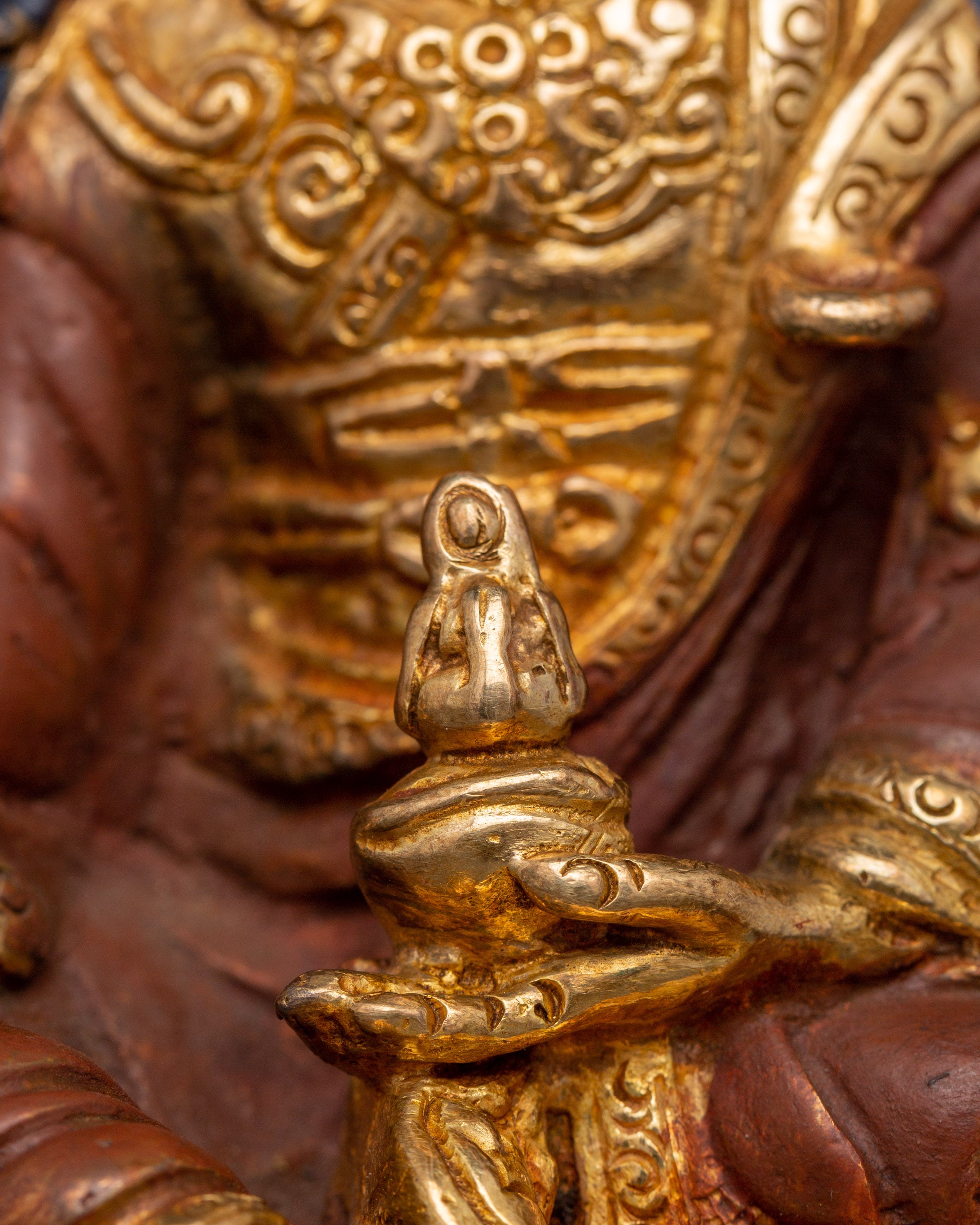Tibetan Copper Padmasambhava Figure | Spiritual Power &amp; Protection