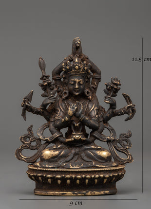 Antique Copper Namasangiti Statue | Symbol of Wisdom