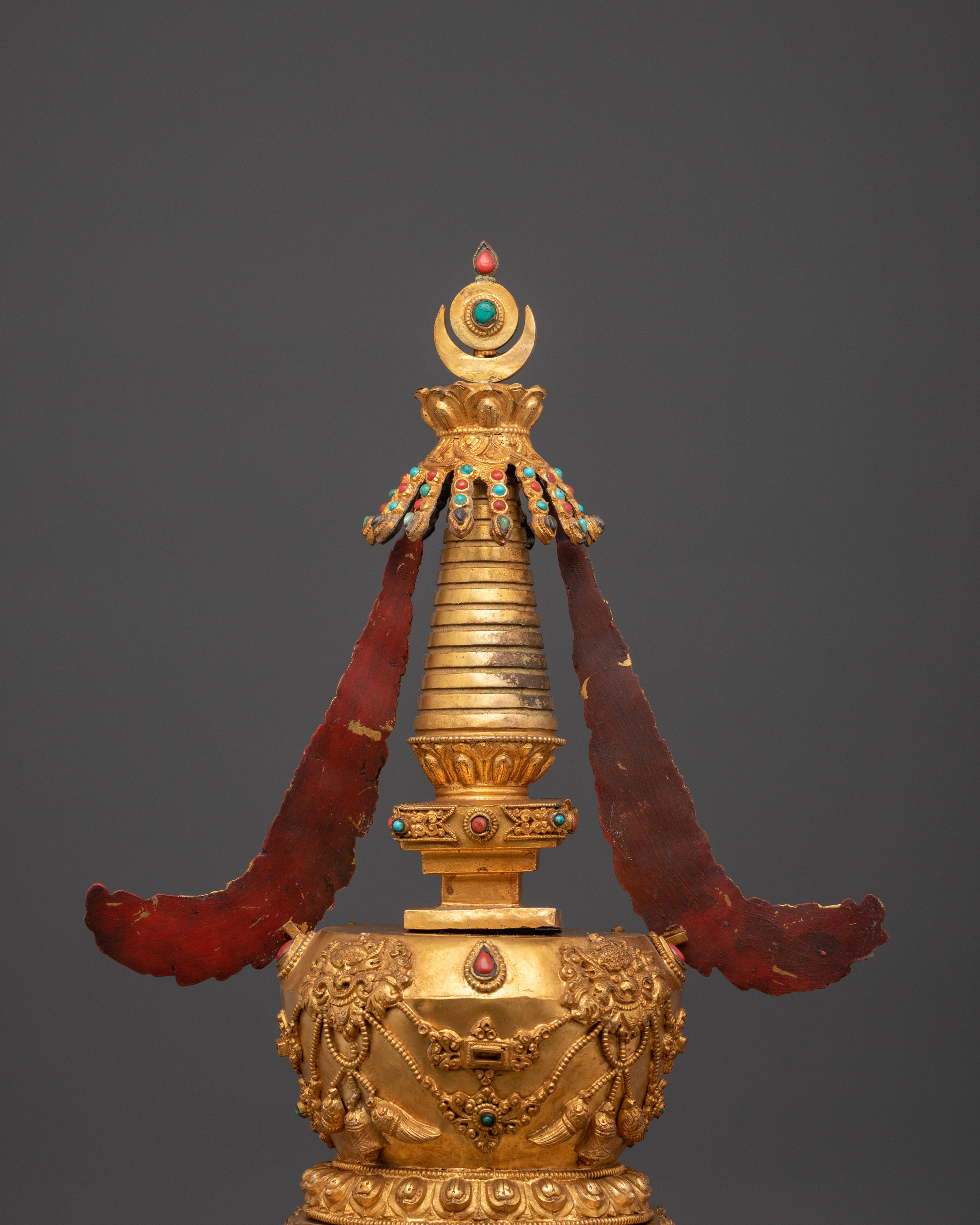 Handcrafted Buddhist Alter Stupa | Sacred Art for Meditation Space