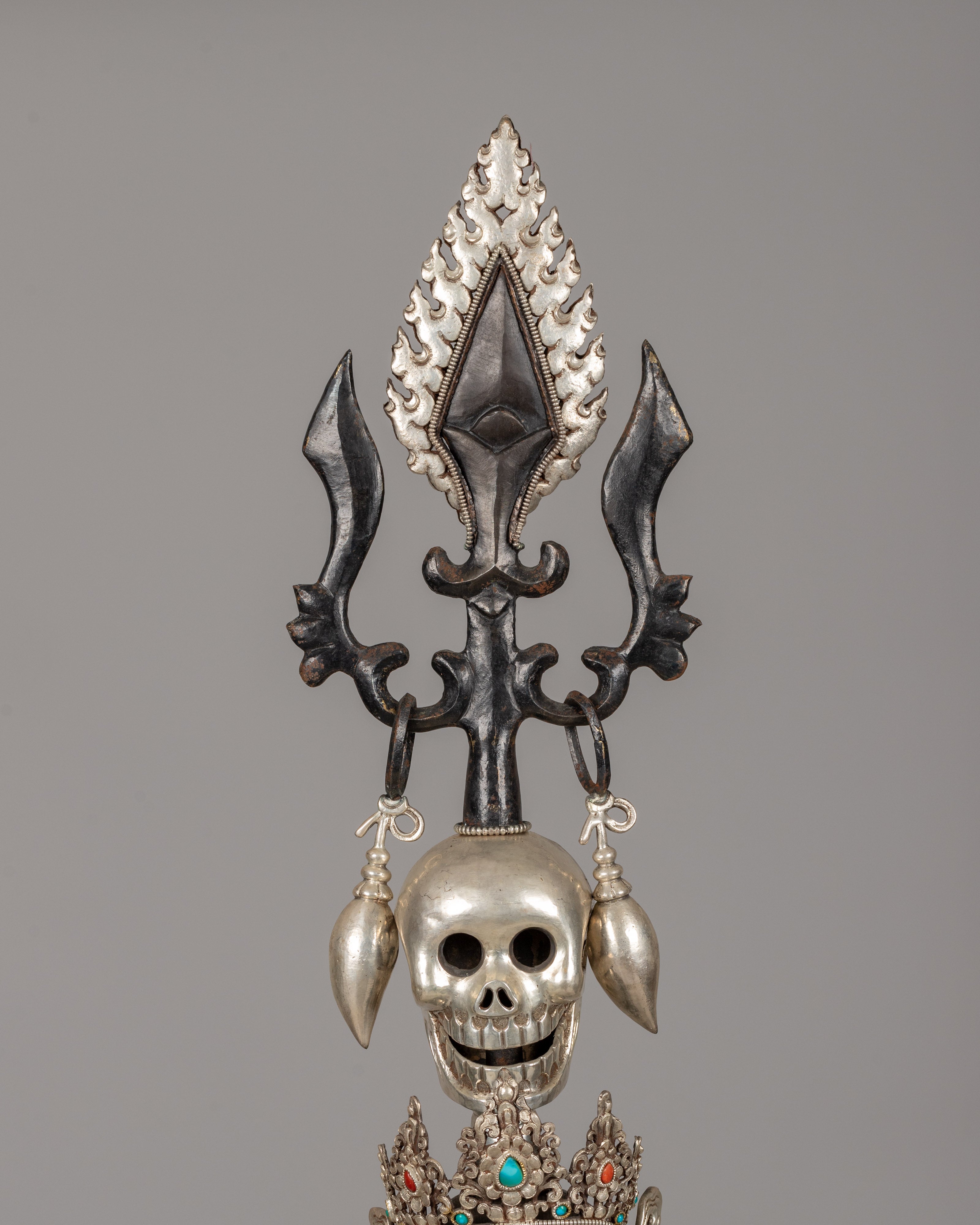 Sacred Khatvanga Staff for Buddhist Rituals | Buddhist Sacred Artifact