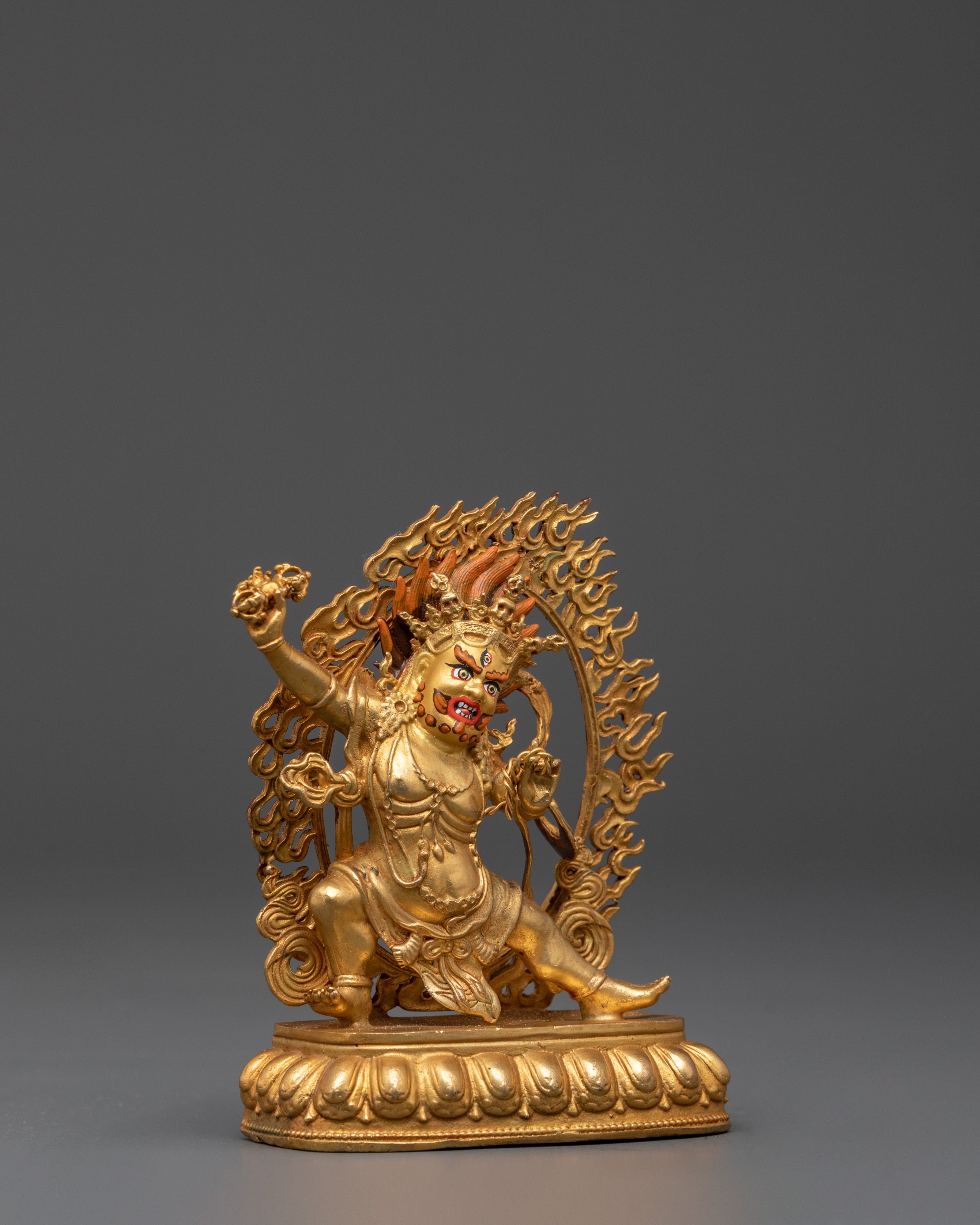 Sacred Vajrapani Sculpture | Tibetan Buddhist Protector Statue
