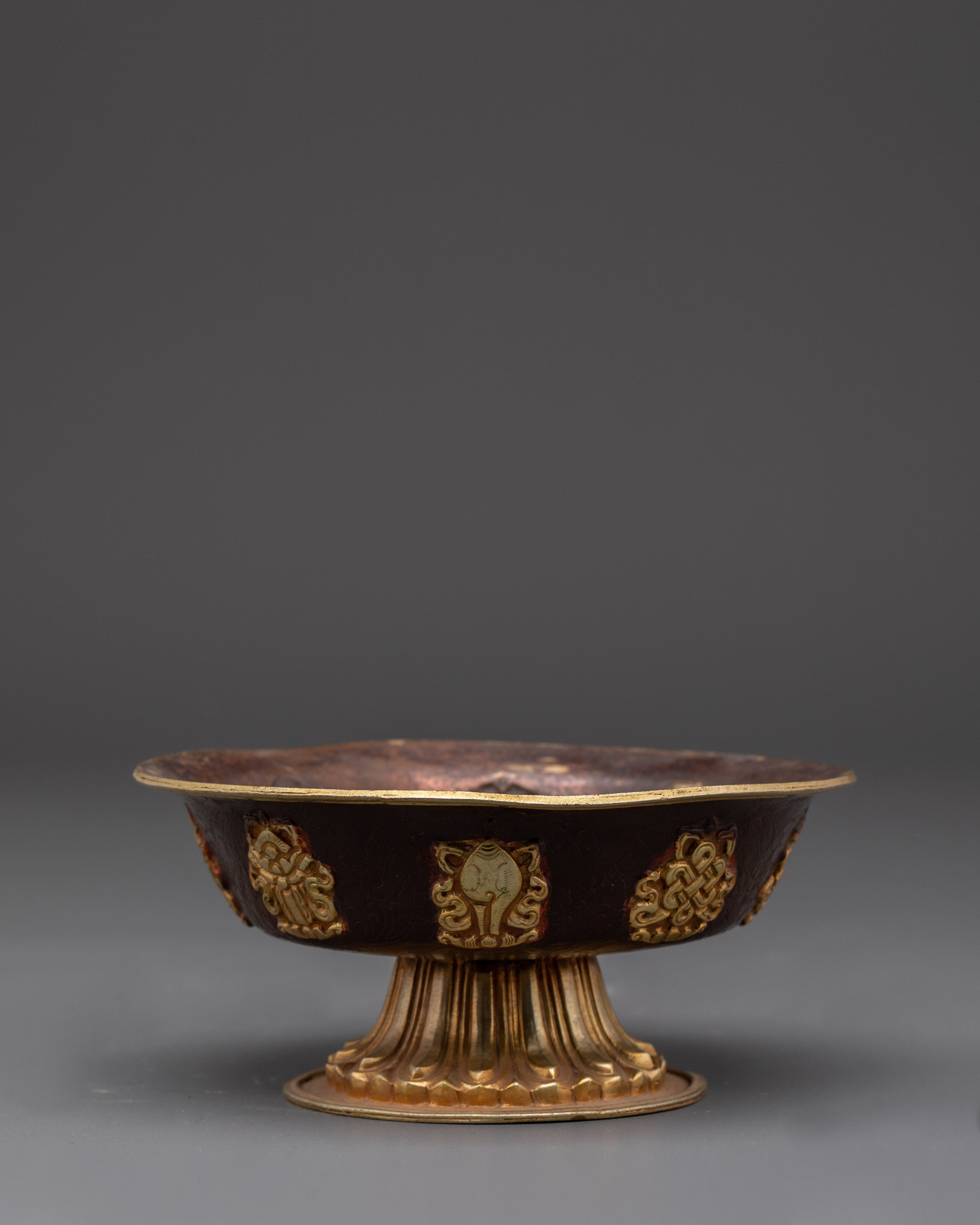 Handmade Buddhist Serkyem Set | Traditional Offering Vessel for Dharma Practices