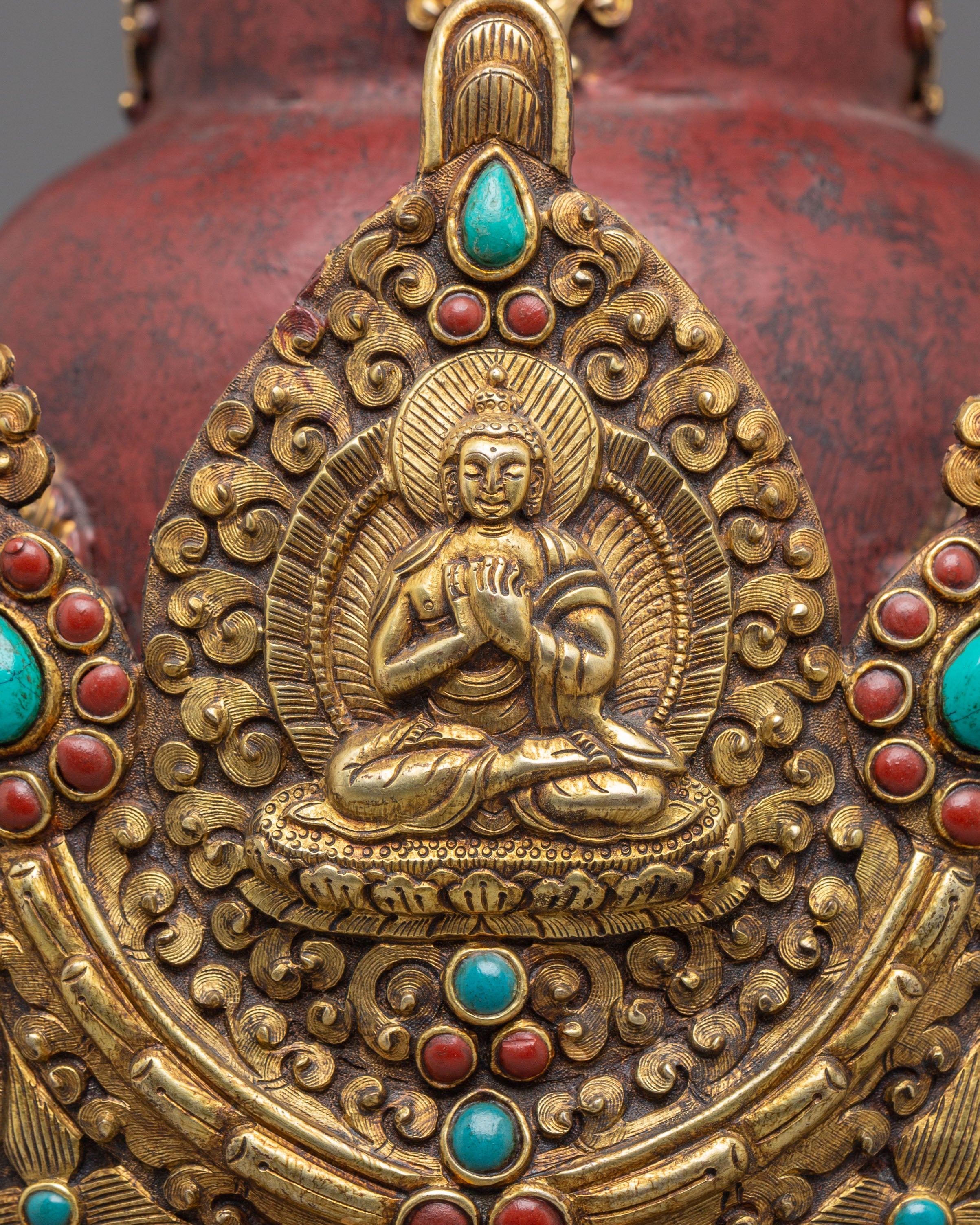 Handcrafted Crown | Gold Plated Ritual Crown for Altar Decor