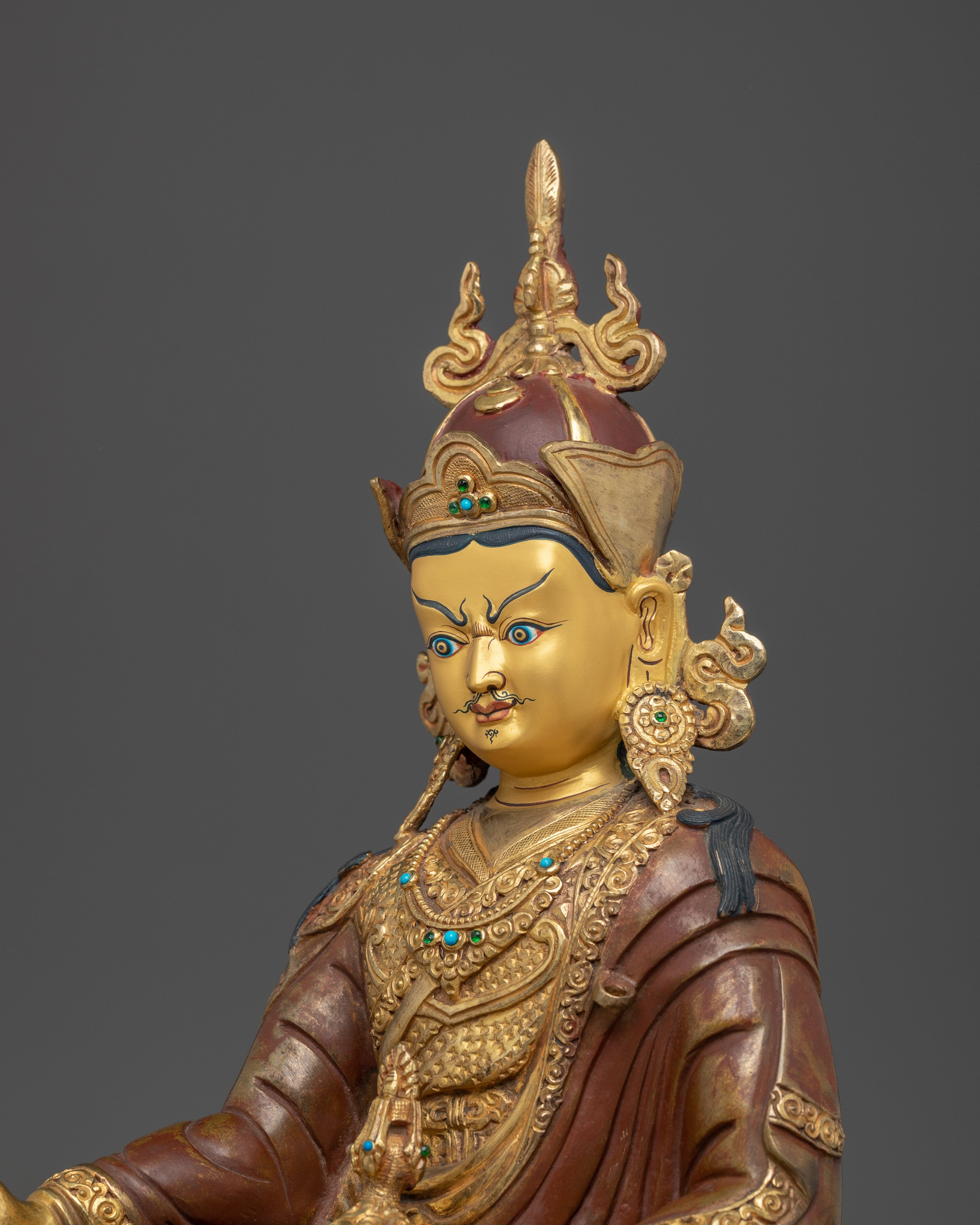 Handmade Statue of Guru Rinpoche | Buddhist Precious Guru