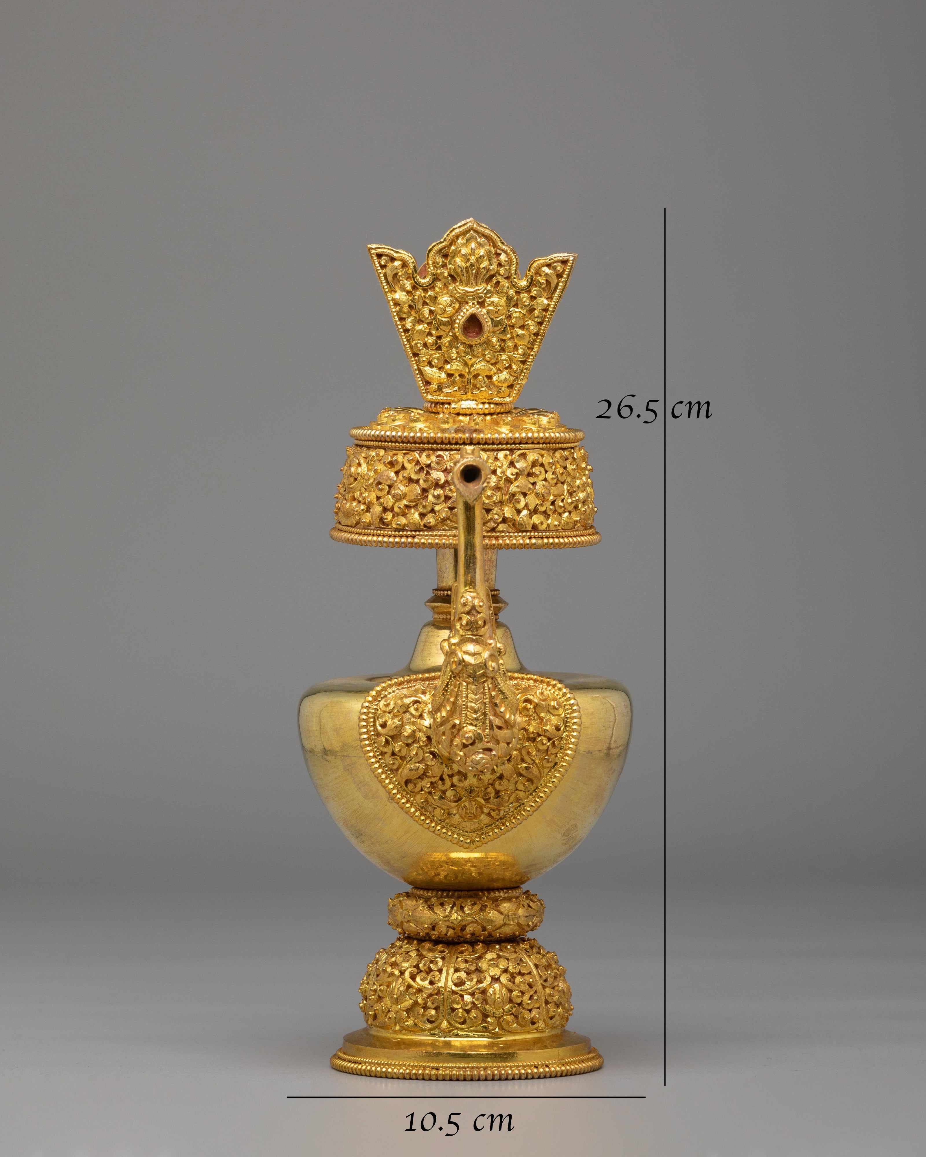 Bhumba Ritual Vessel Set | Gold Plated Copper Bhumba Set