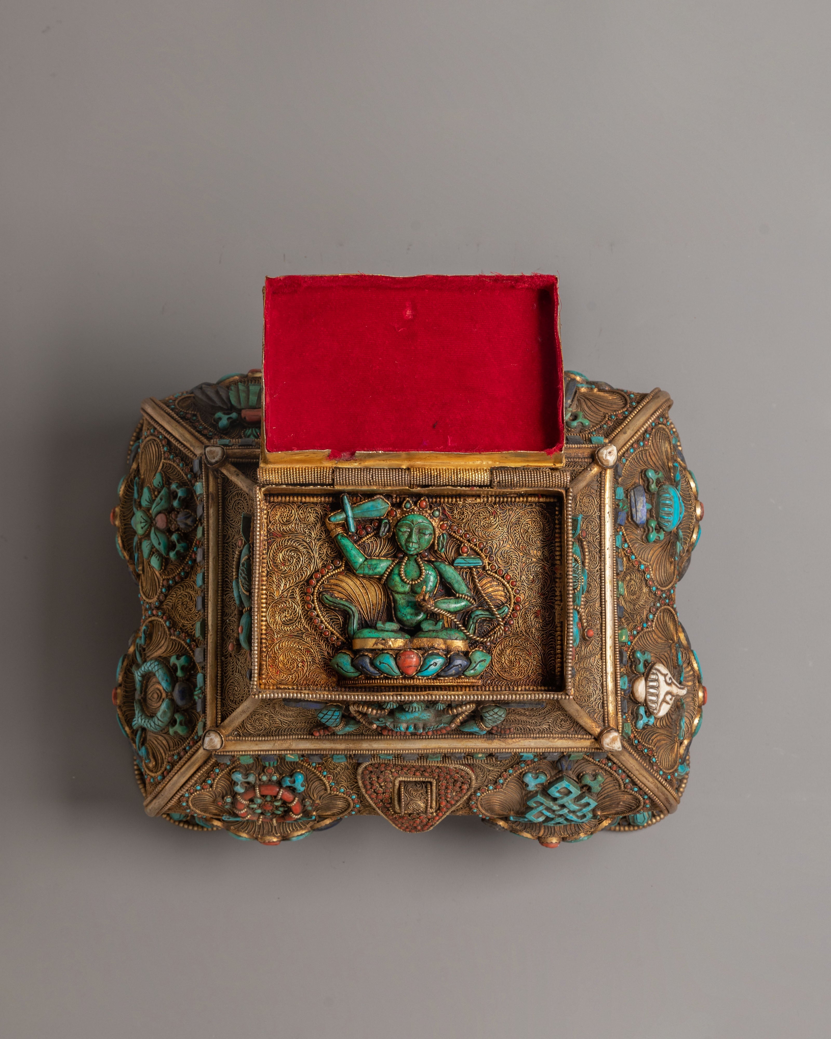 Handmade Tibetan Treasure Box Set | Himalayan Ritual Boxes