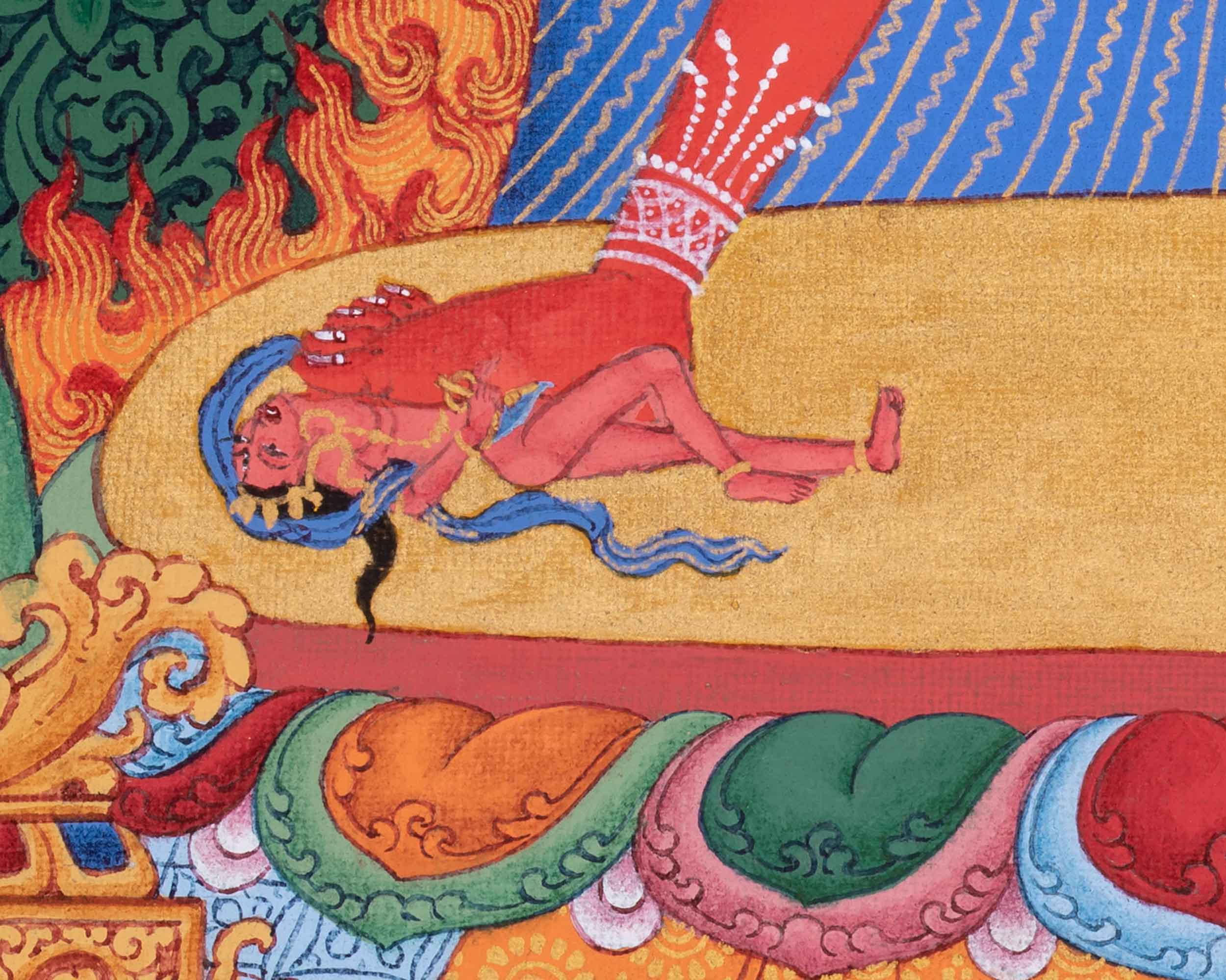 Enchanting Vajrayogini Thangka Art for Spiritual Awakening |  Traditional Tibetan Artwork