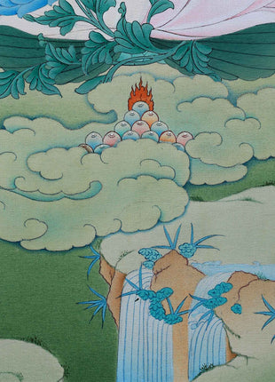 Mother Green Tara Thangka Print | Goddess of Compassion | Tibetan Buddhist Artwork