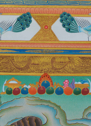 Buddha Amitabha Thangka | Buddha for Infinite Light | Painting on Cotton Canvas