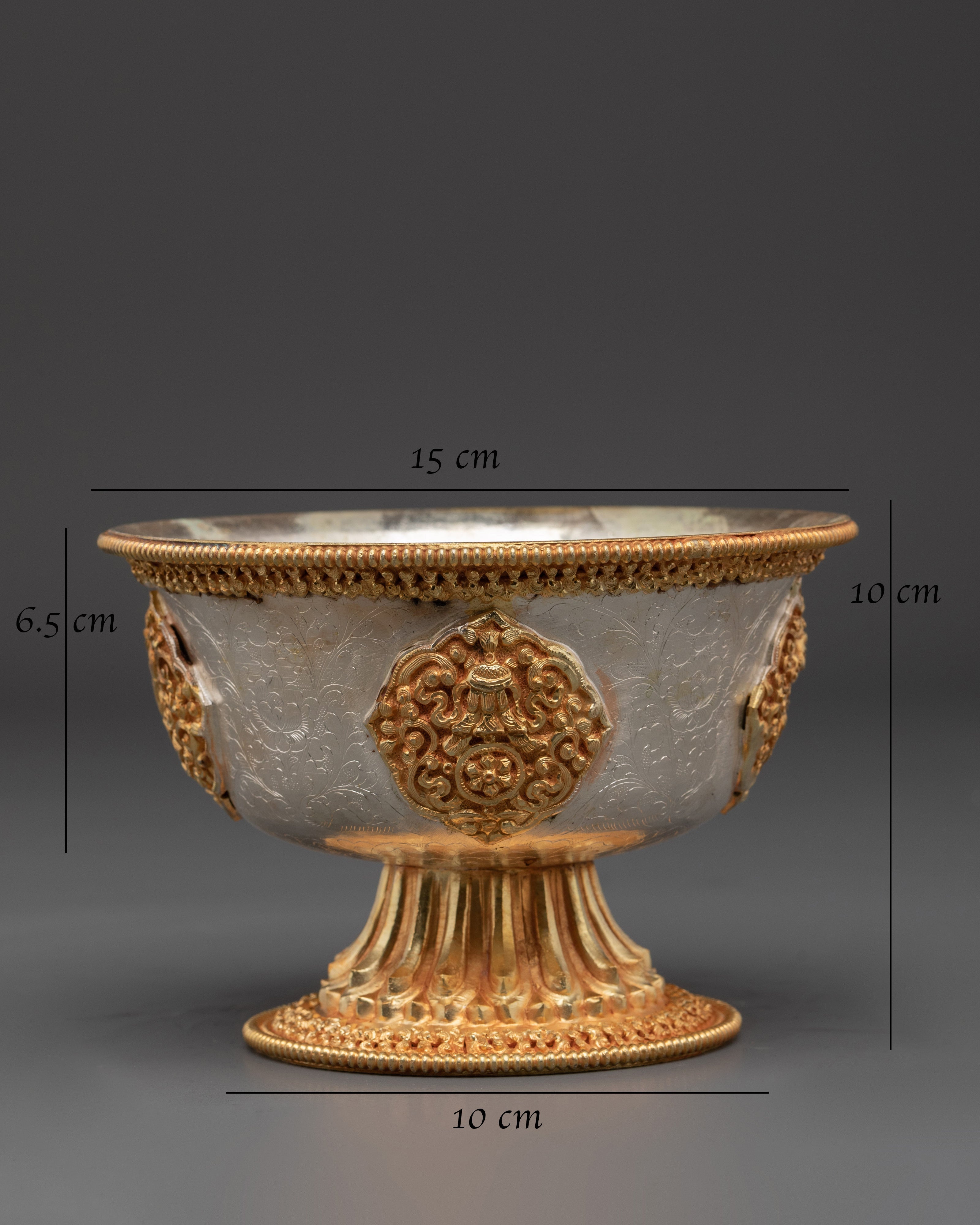 Tibetan Ritual Offering Bowl Set | Sacred Buddhist Altar Decor