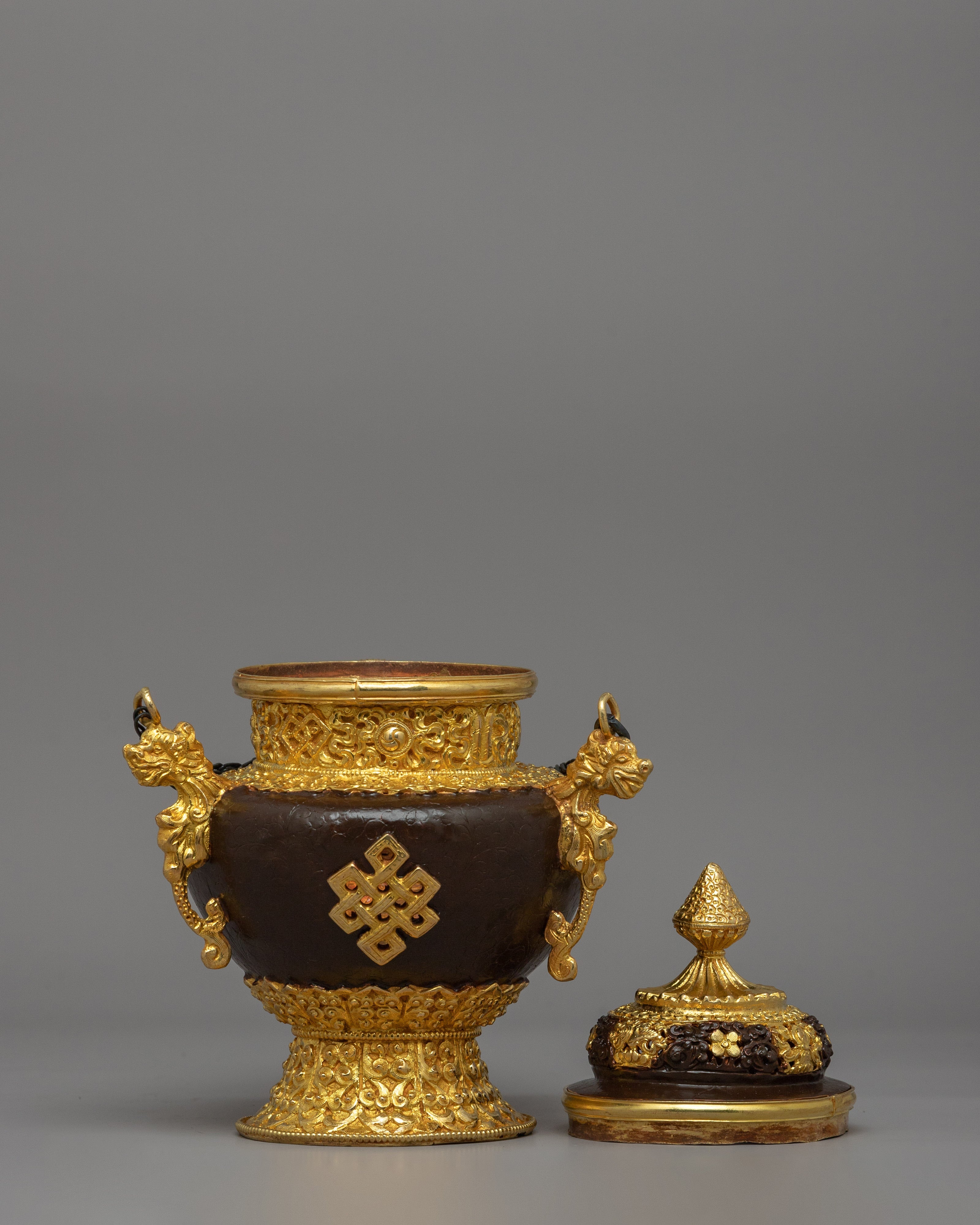 Gold-Plated Hanging Incense Burner | Copper & Gold-Plated Ritual Censer