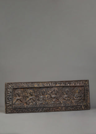 Carved Wooden Sutra Cover | Traditional Art