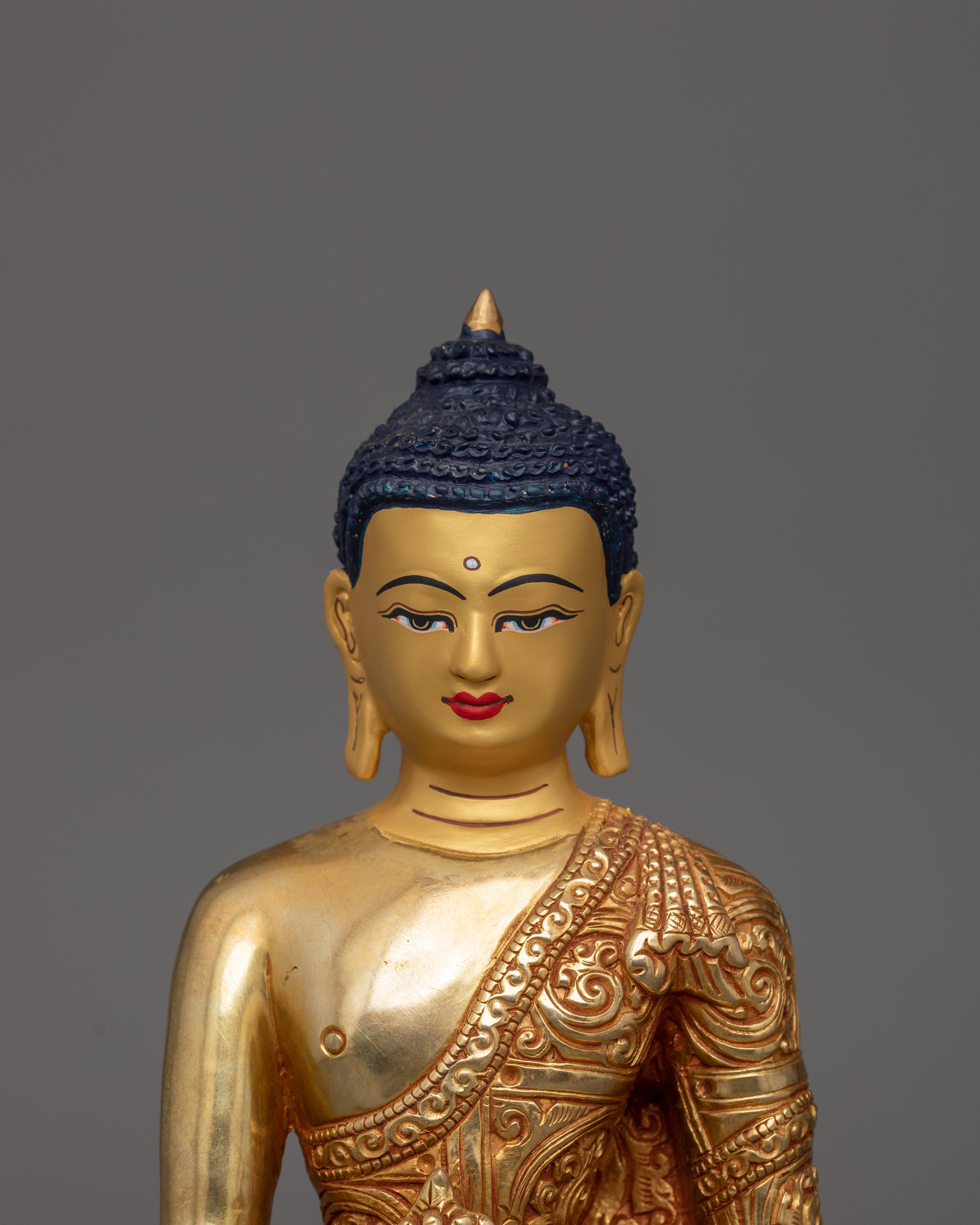 Nepalese Handmade Sculpture of Medicine Buddha | Buddha of Healing, and Compassion