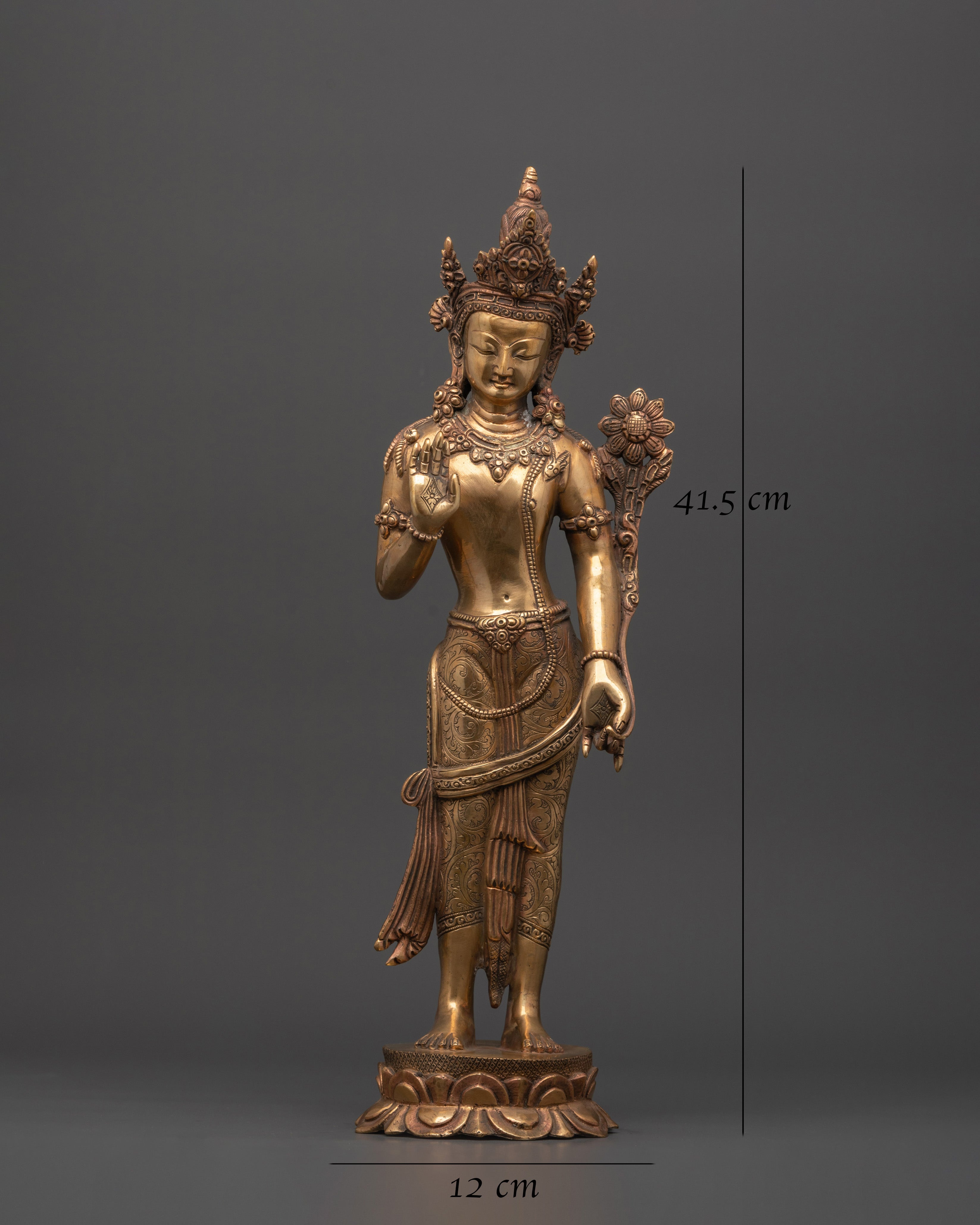 Fearless Compassion Copper Lokeshwor | Tibetan Bodhisattva