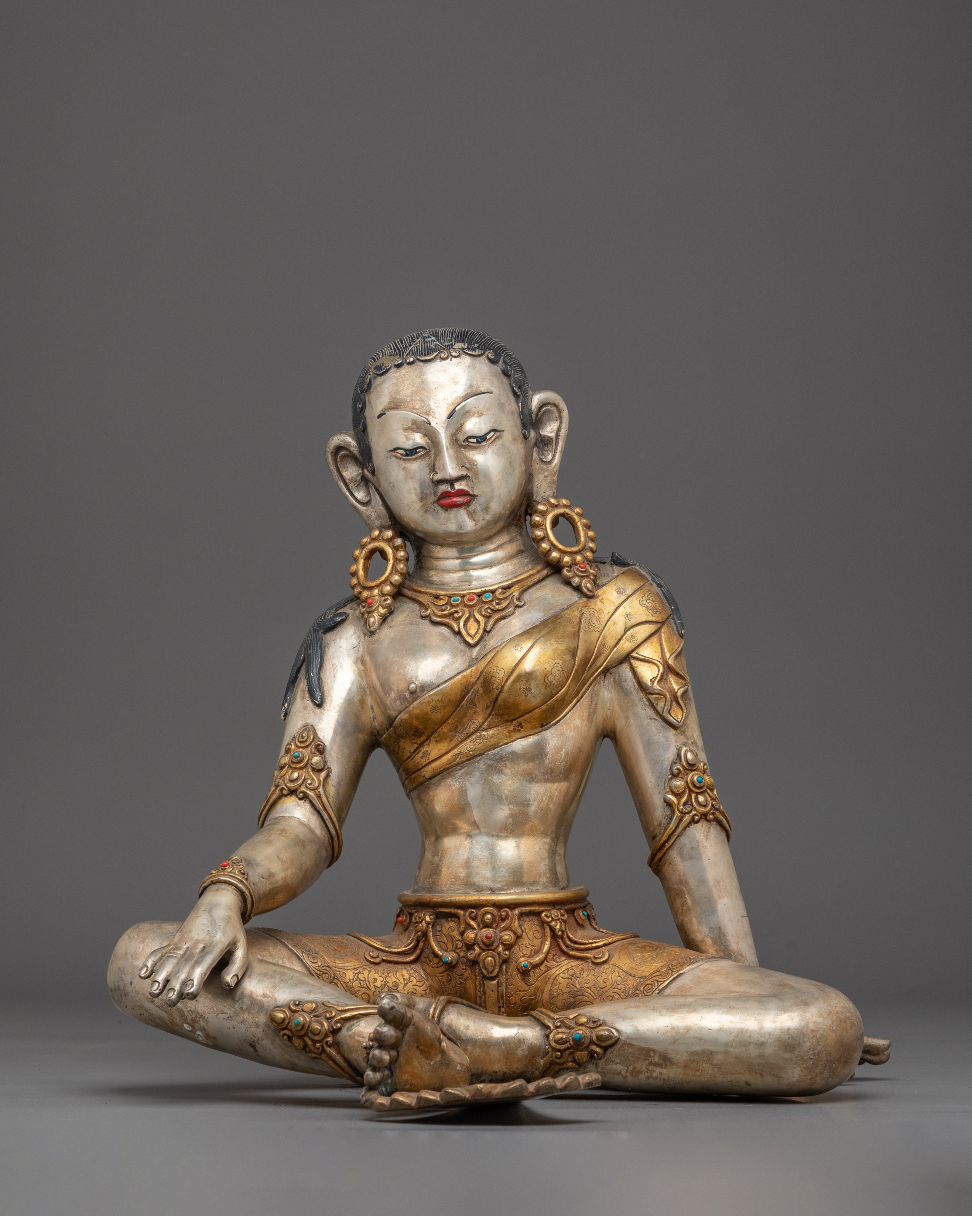 Parvati Copper Gold Plated Statue | Gold & Silver Plating