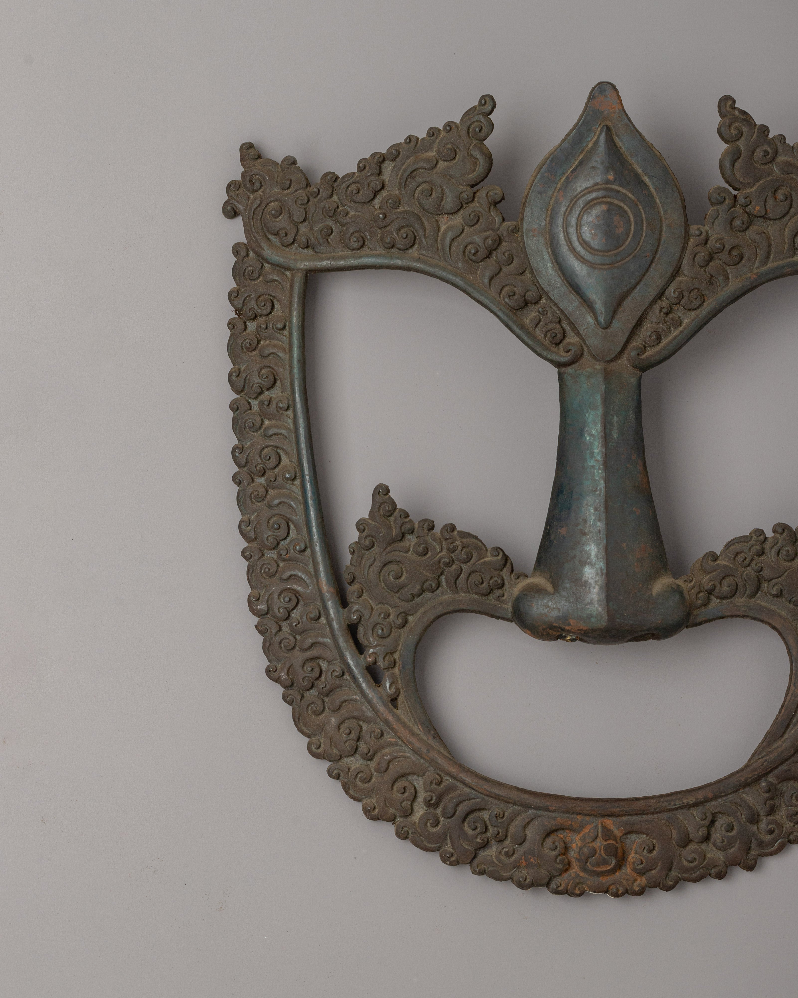 Buddhist Ritual Dance Mask | Himalayan Sacred Wall Art