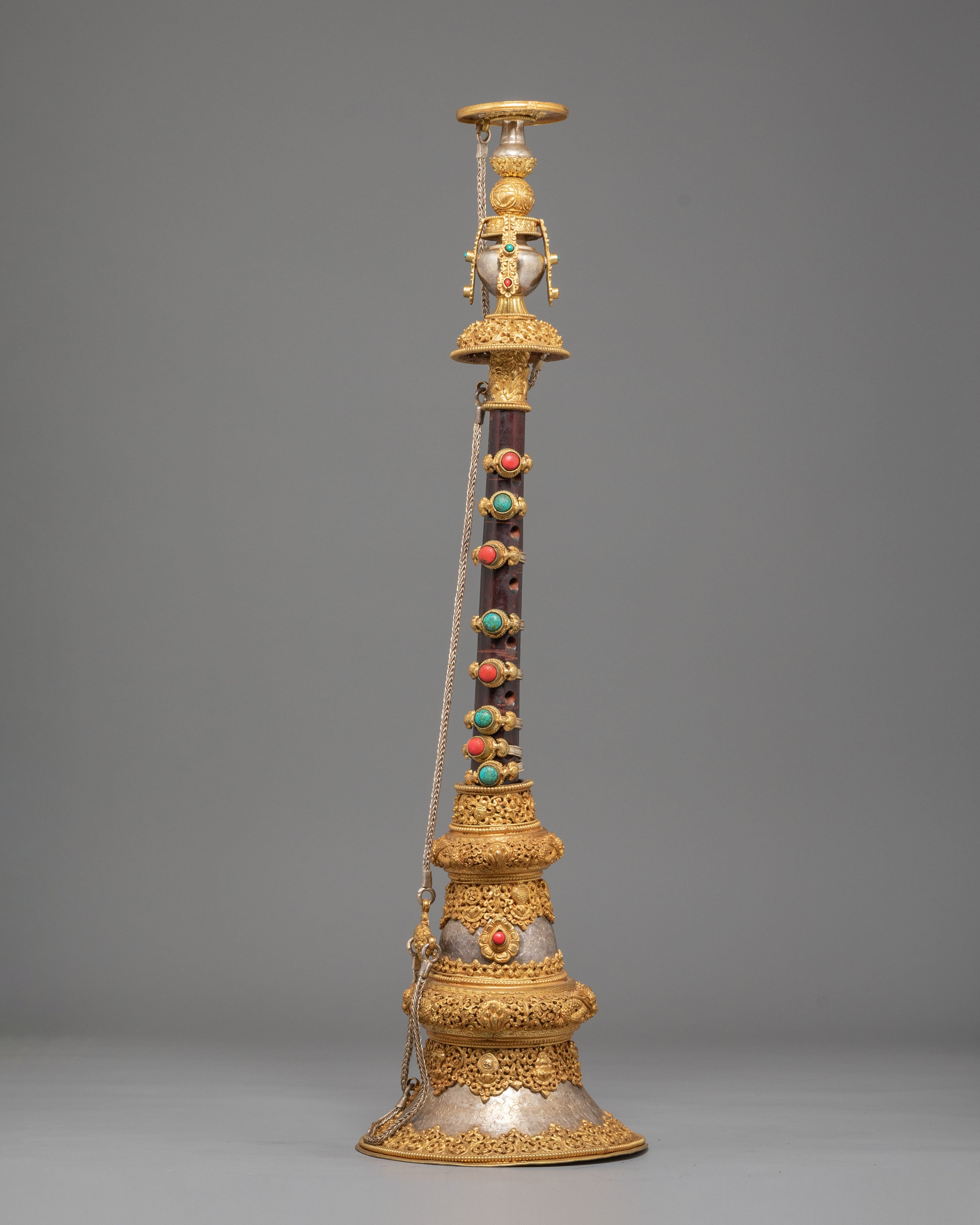 Handcrafted Buddhist Gyaling | Authentic Tibetan Ritual Gyaling Horn