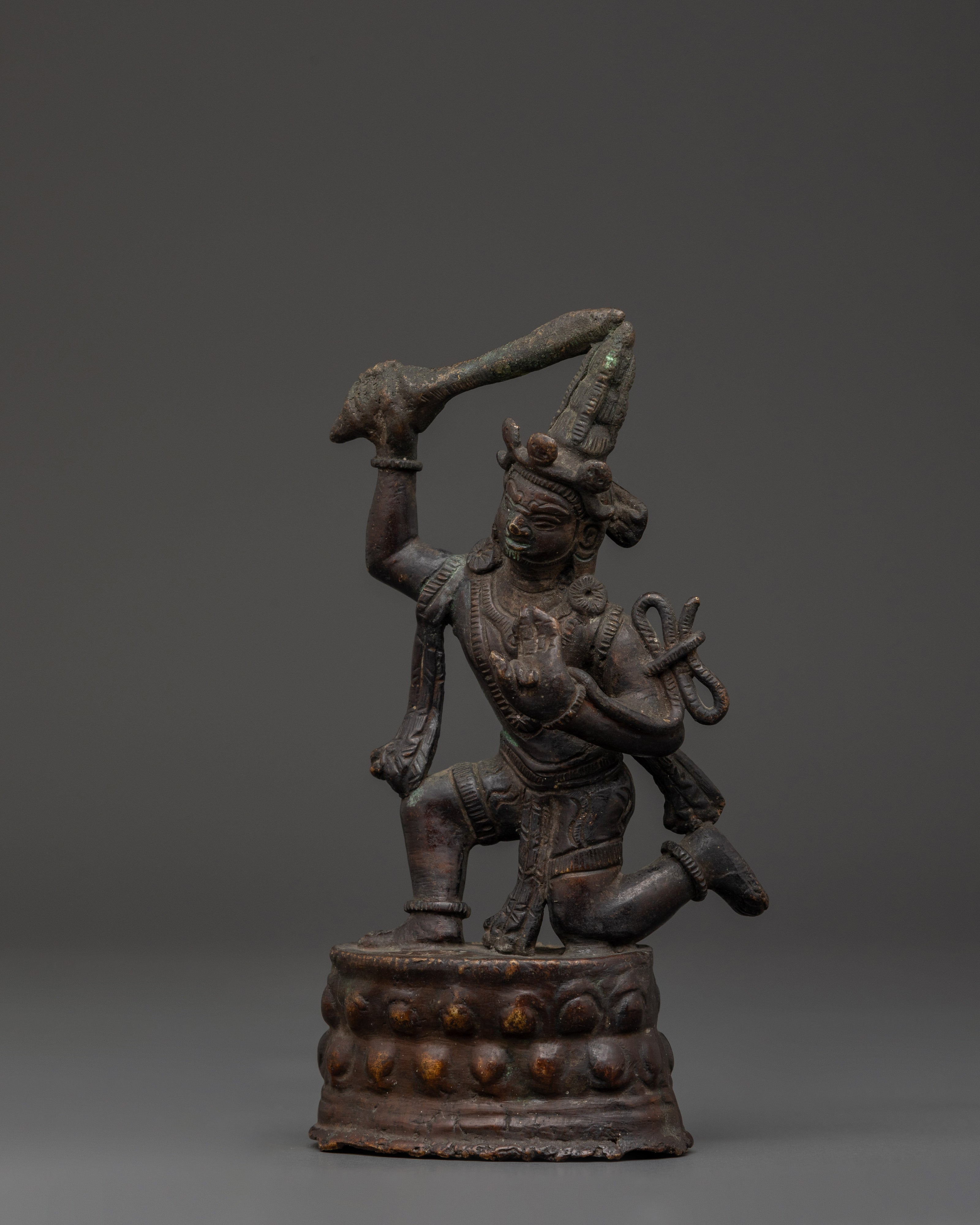 Handcrafted Achala Statue | Brass Hindu Protector Deity Sculpture