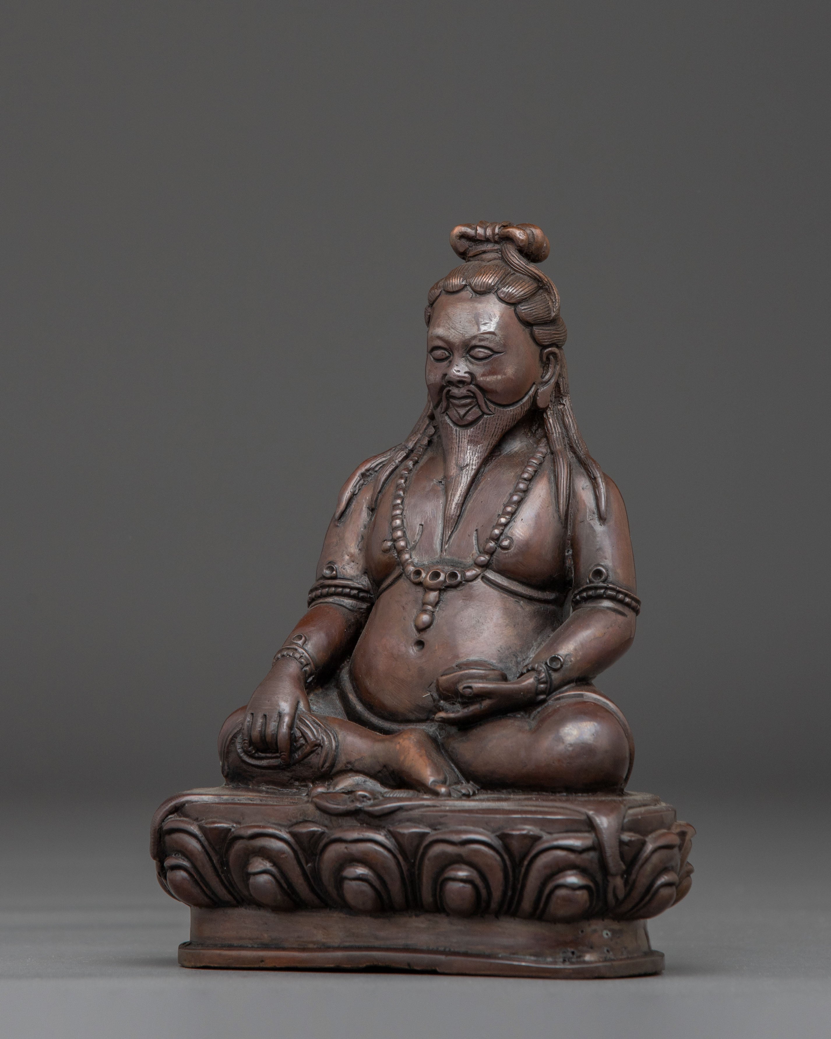 Oxidized Thangtong Gyalpo Figurine | Visionary Tibetan Saint