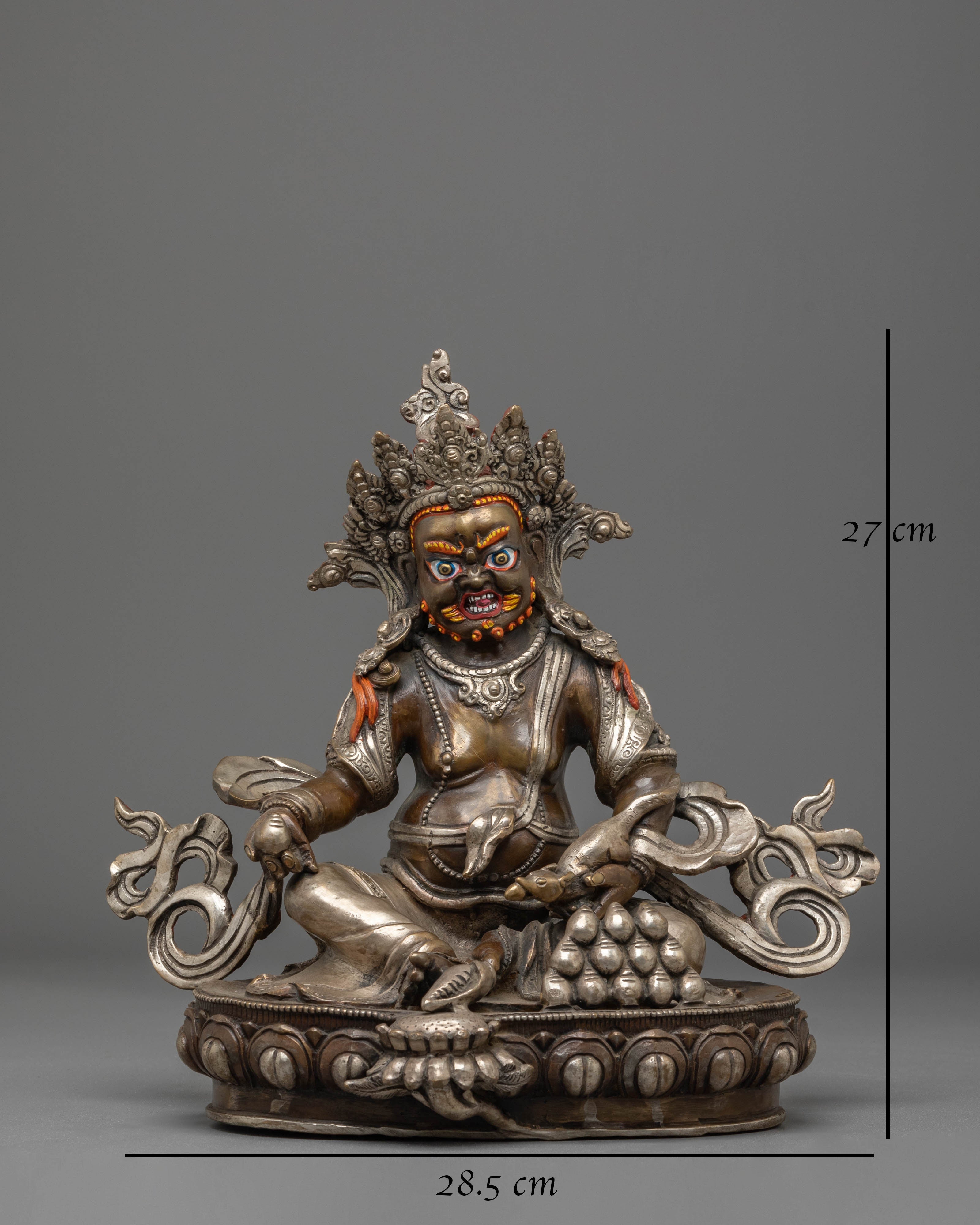 Oxidized Copper Dzambhala Sculpture