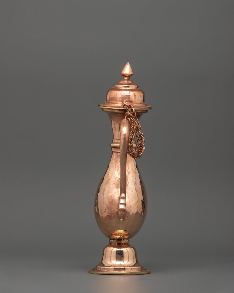 Buddhist Copper Ceremonial Ewer | Sacred Ritual Vessel