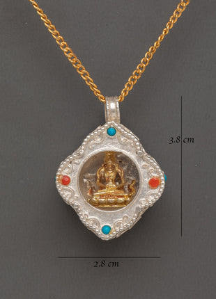 Handcrafted 98% Silver Jatukam Locket Pendant | Sacred Protection Talisman Jewelry