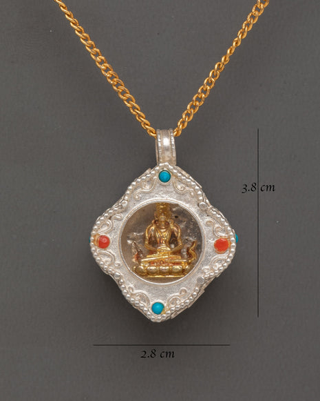 Handcrafted 98% Silver Jatukam Locket Pendant | Sacred Protection Talisman Jewelry