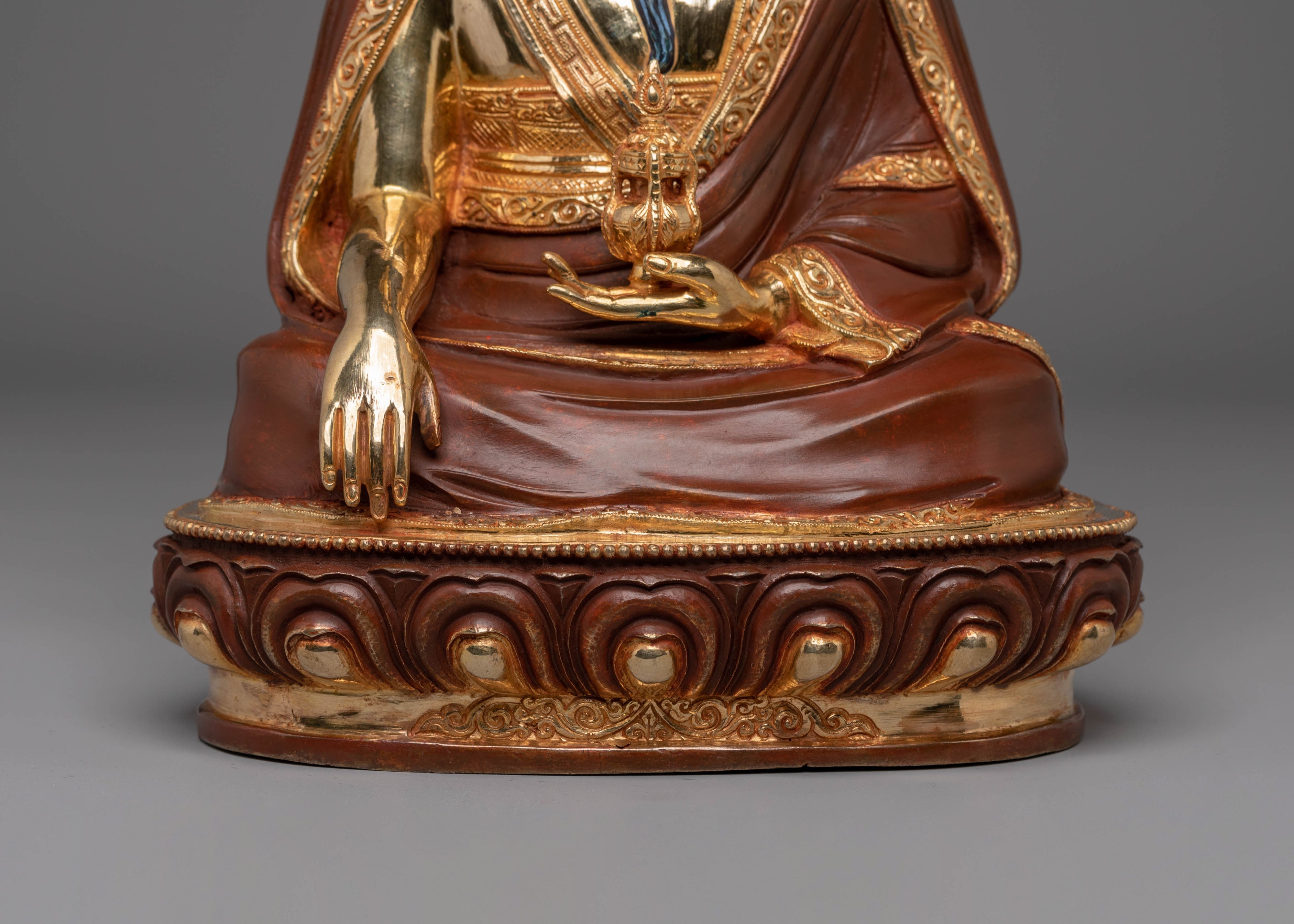 Sacred Sculpture of Guru Shapdum | Handcrafted Tibetan Statue