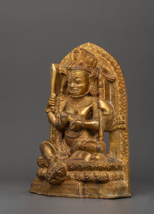 Chaturbhuja Mahakala Statue | Powerful Tibetan Protector Deity
