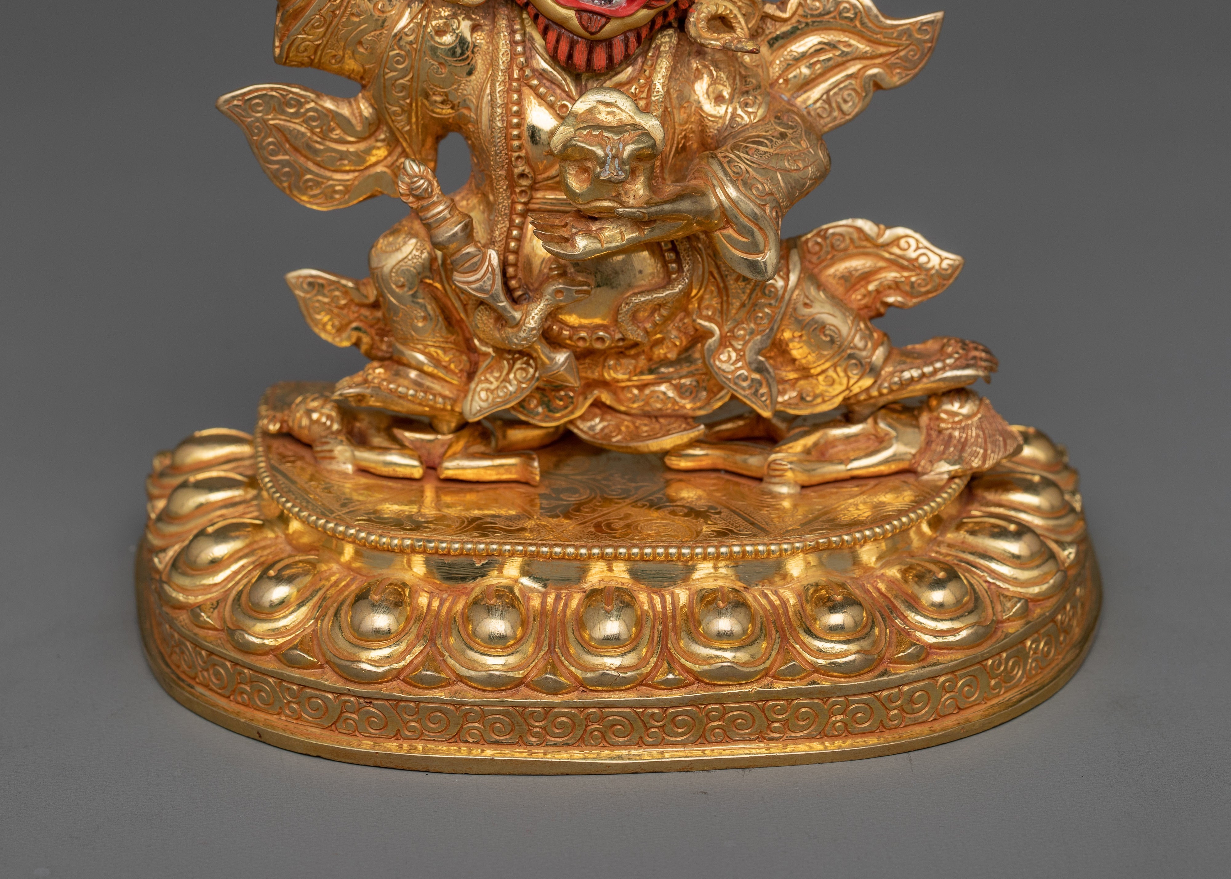 Handmade Statue of Mahakala Bernakchen | Protector Deity