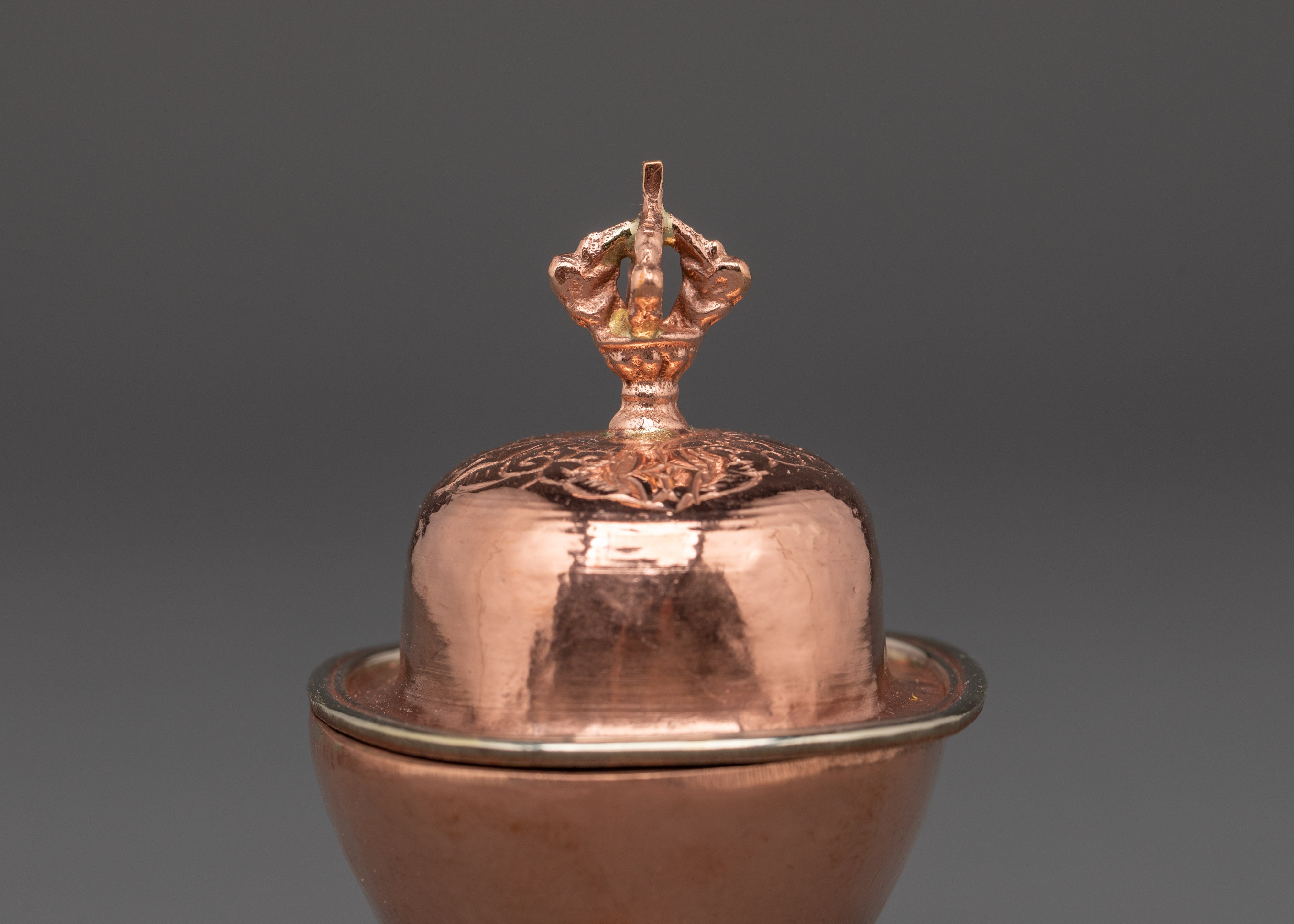 Handmade Ritual Kapala | Traditional Copper Buddhist Offering Vessel