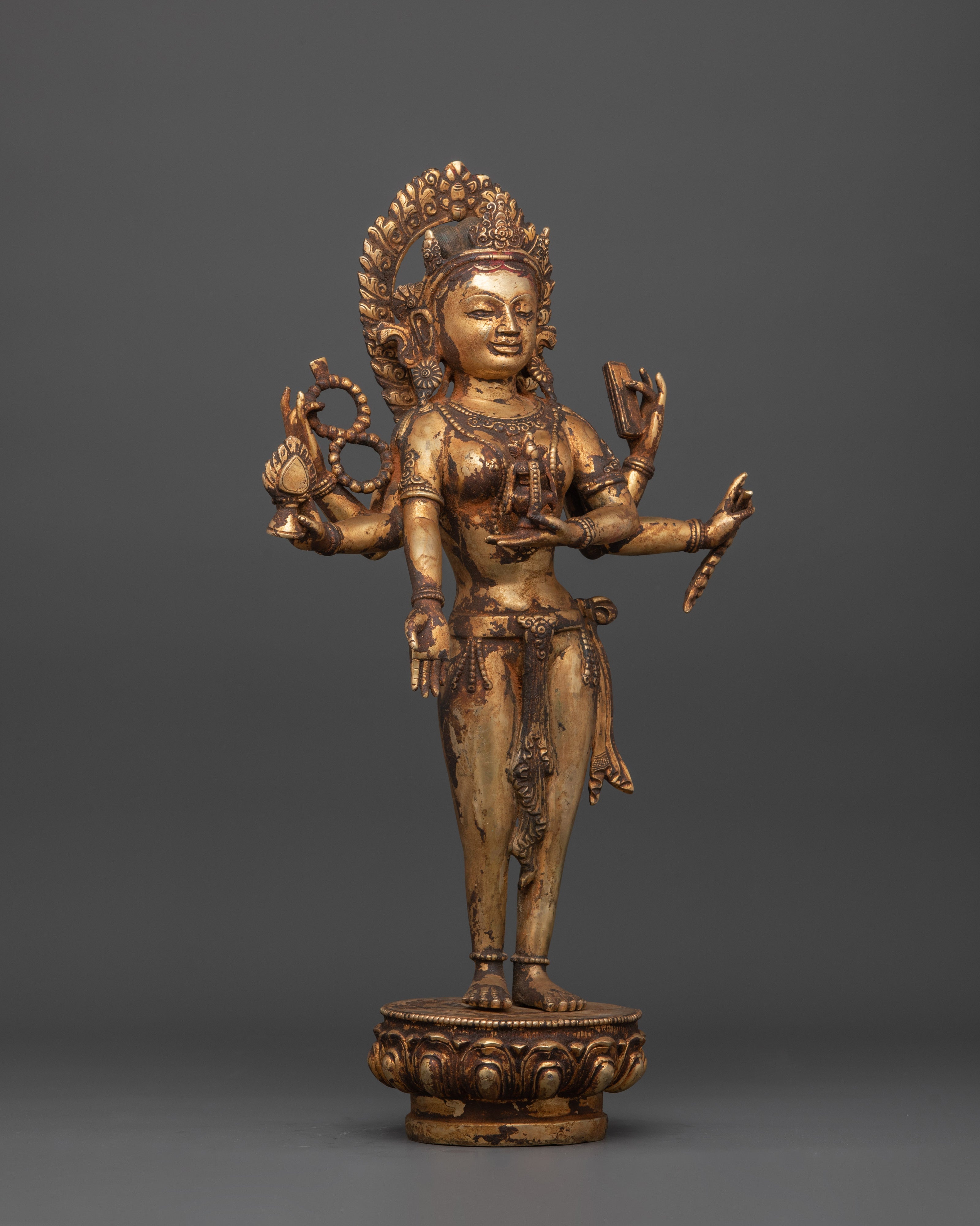 Vasudhara Wealth Goddess | Tibetan Statue of Abundance and Prosperity