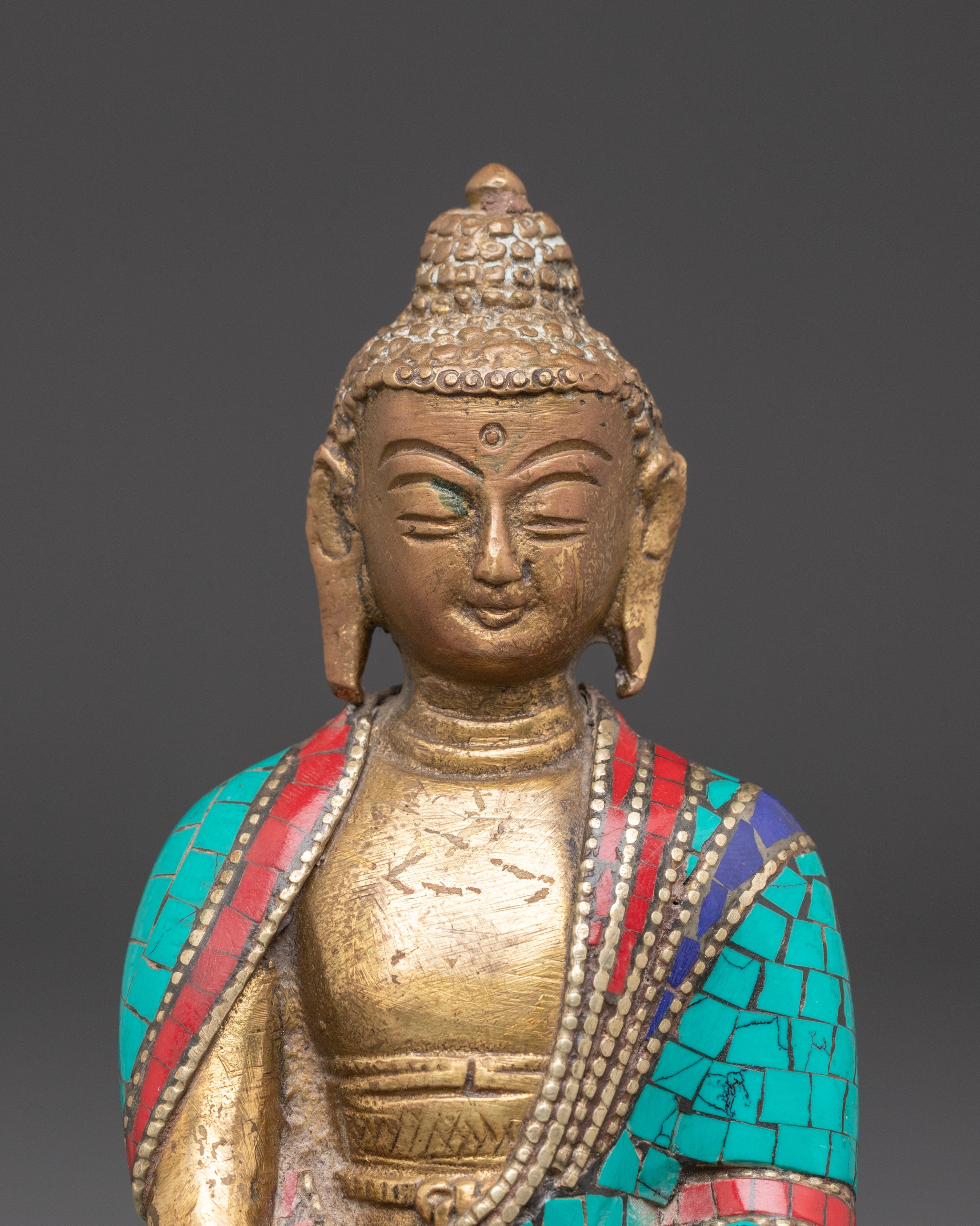Sacred Buddha Amitabha Handcrafted Statue | Brass Amitabha Buddha Art