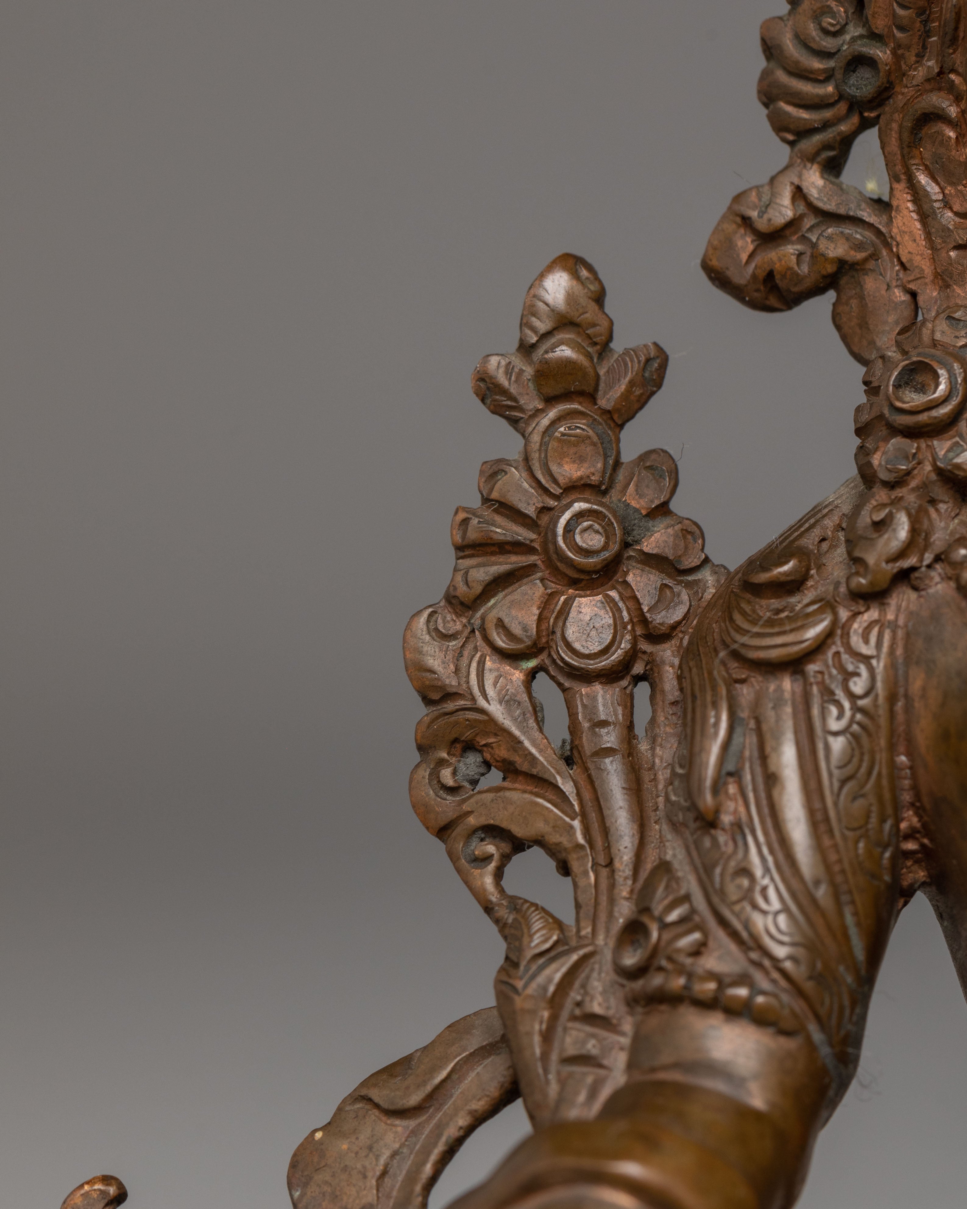 Oxidized Copper Statue of Green | Mother of All Buddhas