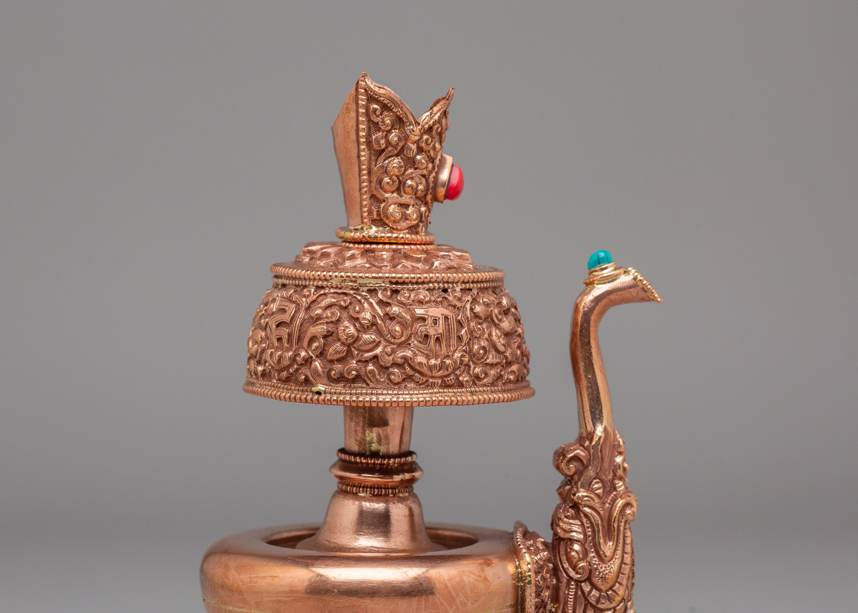 Traditional Bhumba Ritual Vessel | Sacred Copper Bhumba for Puja