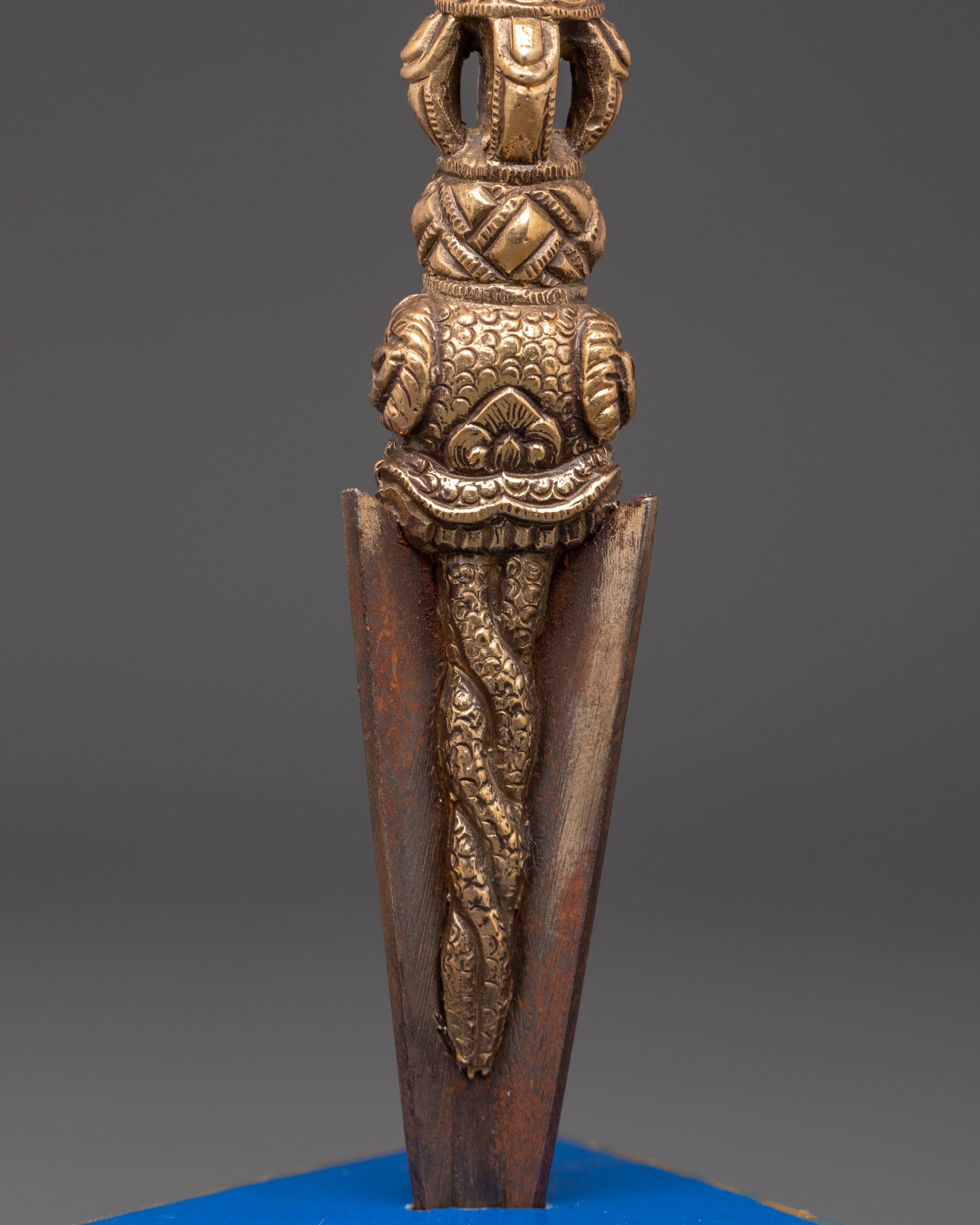 Tibetan Phurba Ritual Dagger | Handcrafted Copper Vajrayana Sculpture