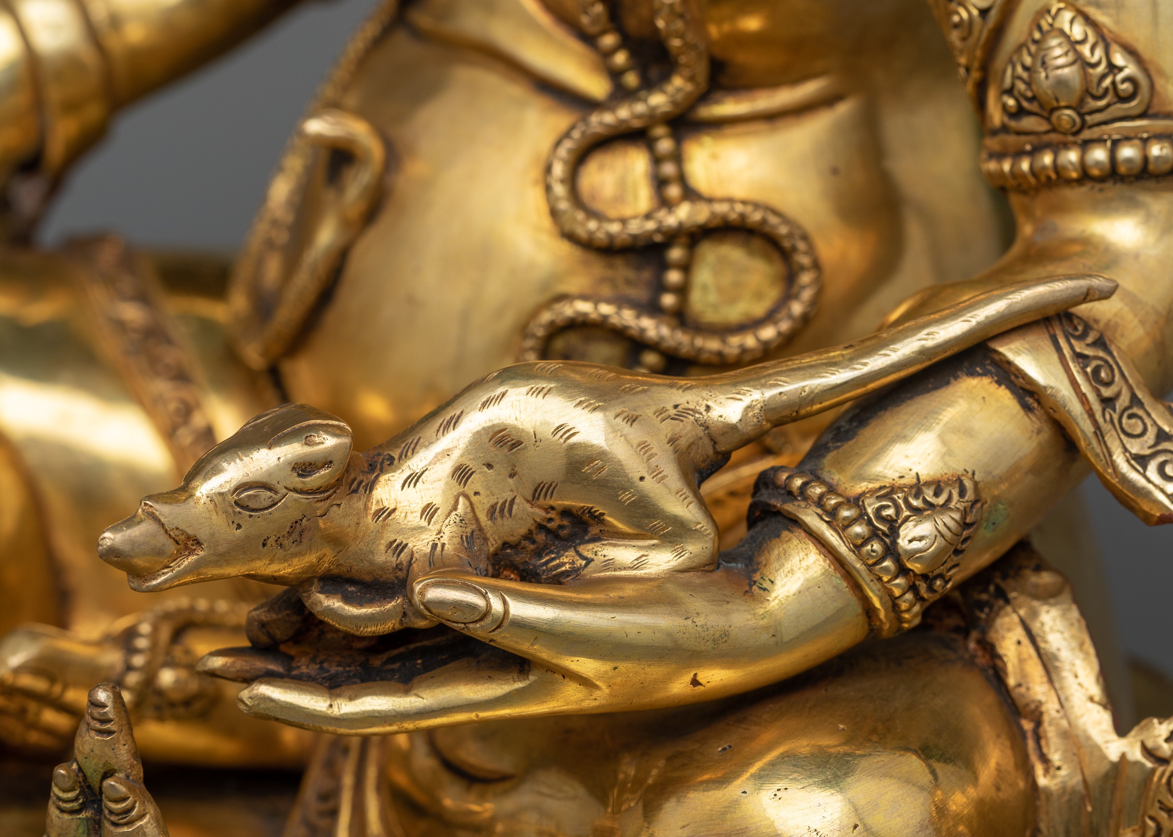 Kubera Statue for Shrine | Welcome Prosperity with the Vibrant Yellow Dzambhala