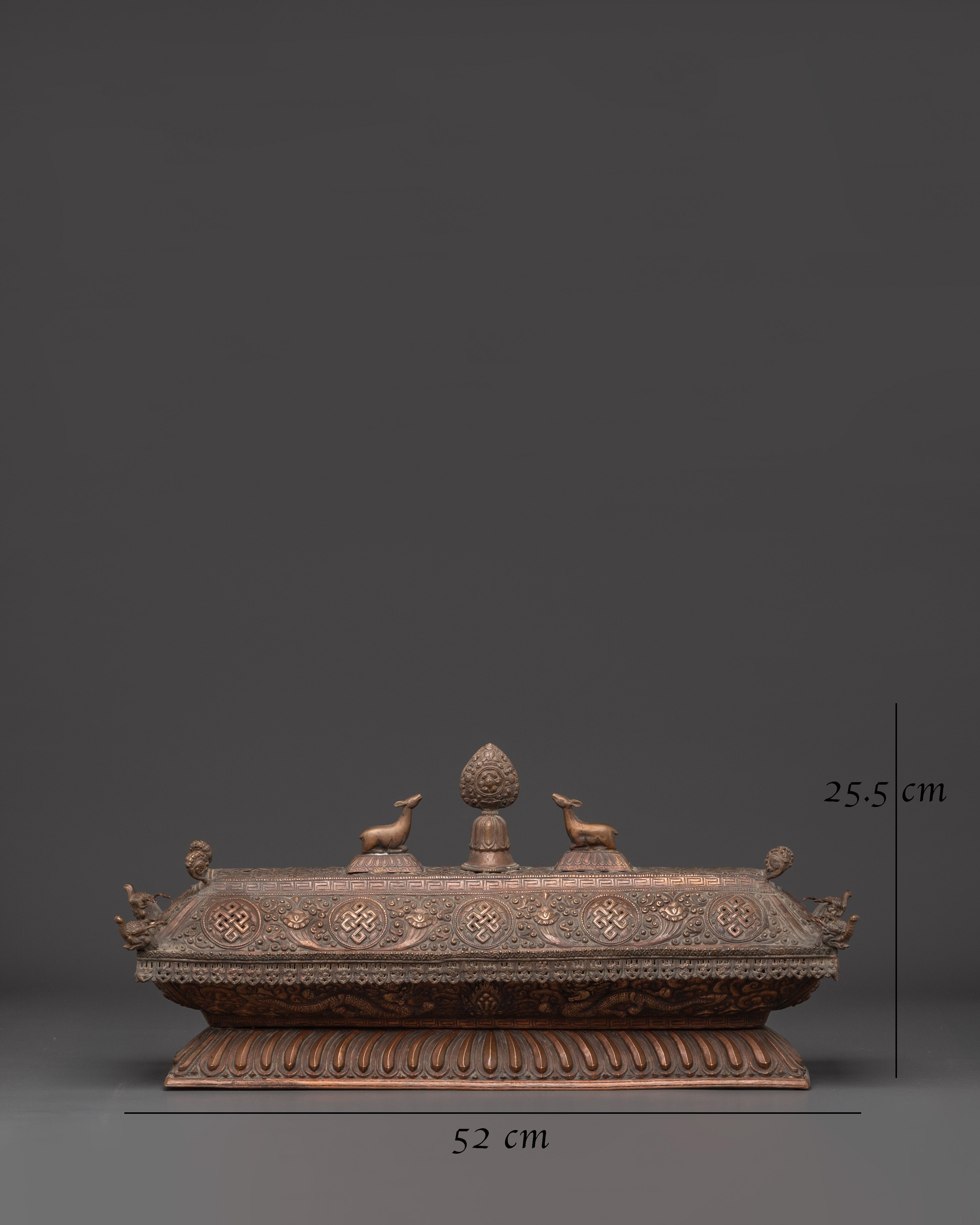 Handmade Spiritual Incense Burner | Oxidized Copper with Sacred Motifs