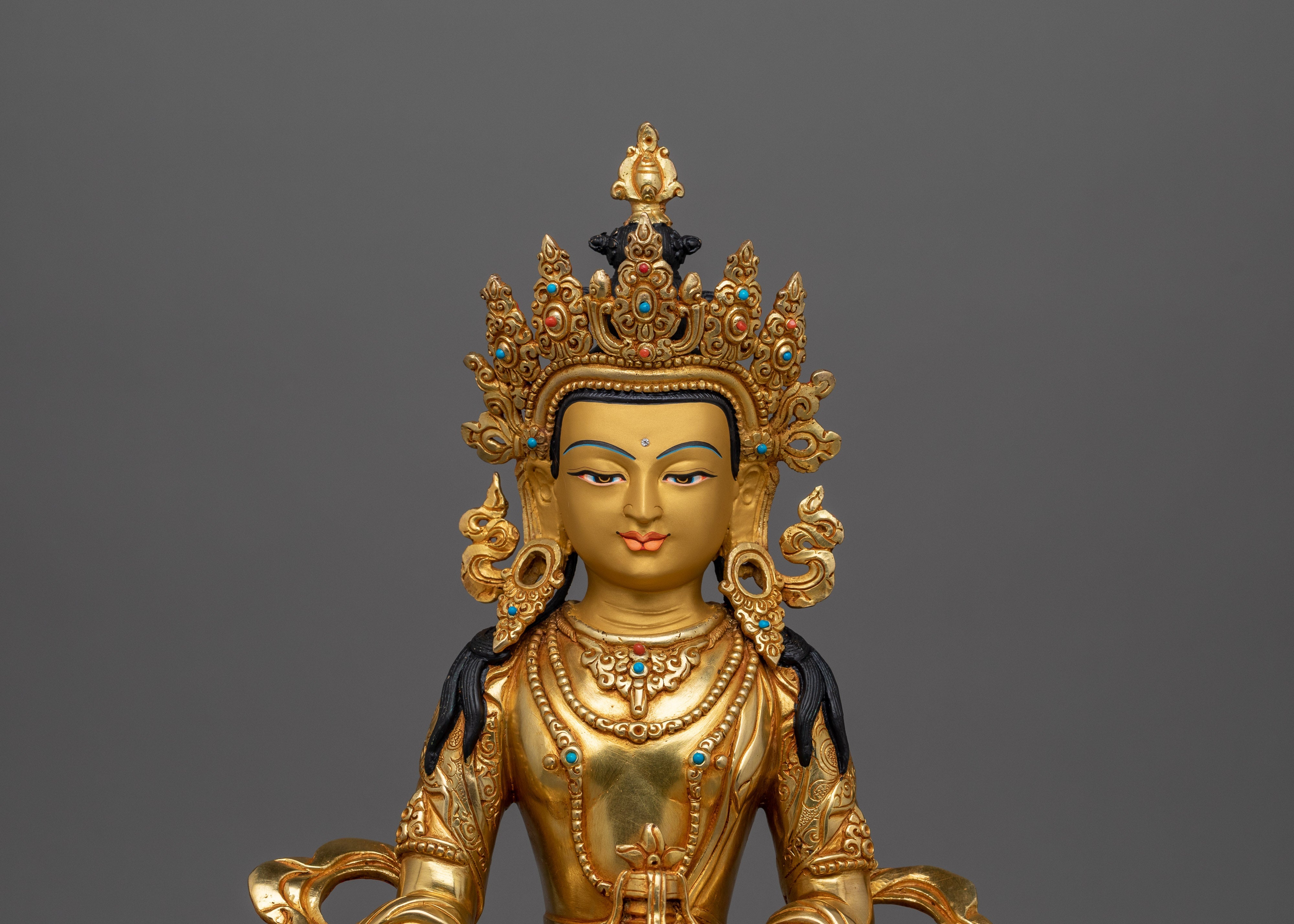 Tibetan Hand-crafted Kshitigarbha Statues | Tibetan Altar Zen Decor