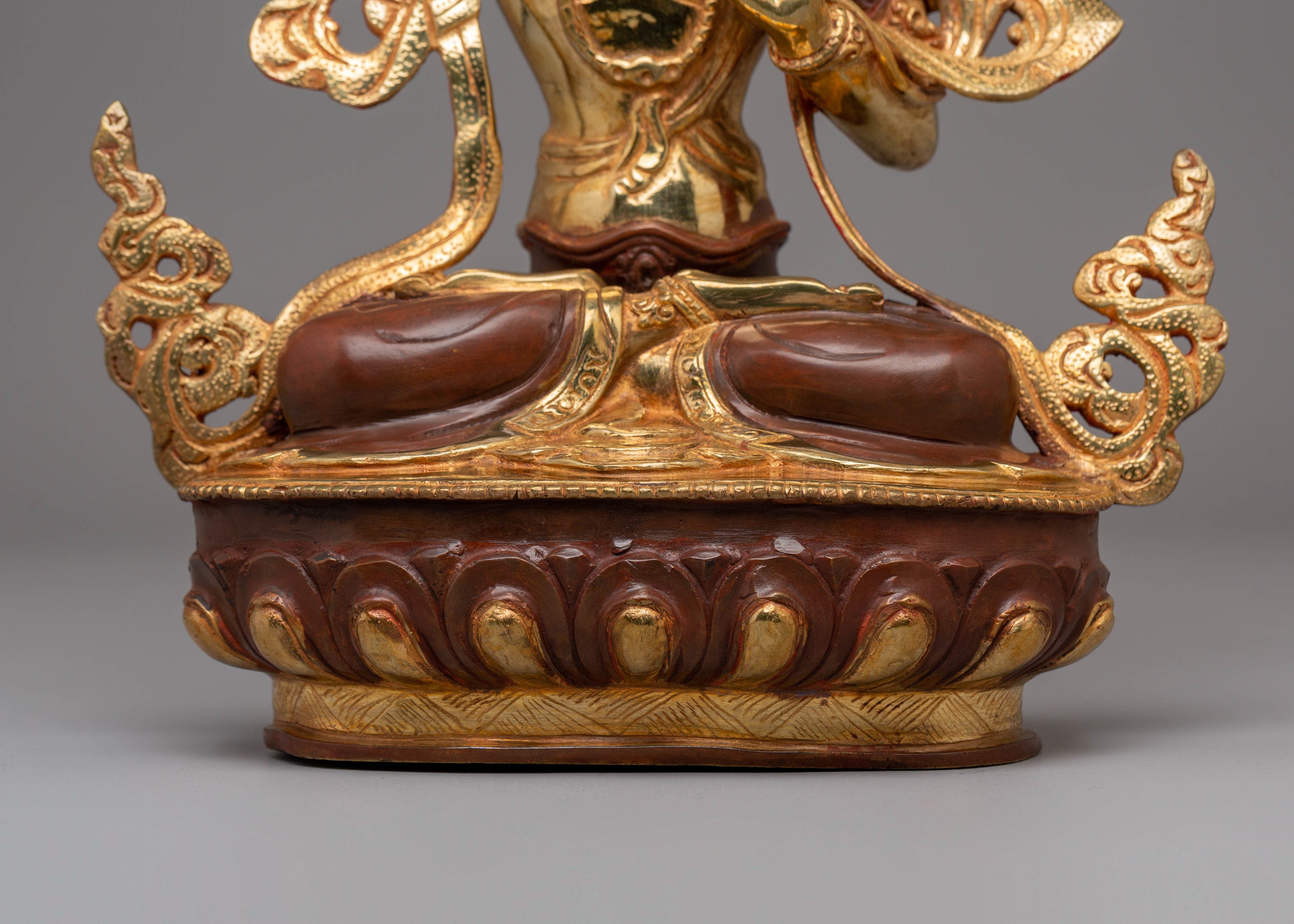 Handcrafted Manjushri Bodhisattva Figurine | Ignite Wisdom with our Sculpture