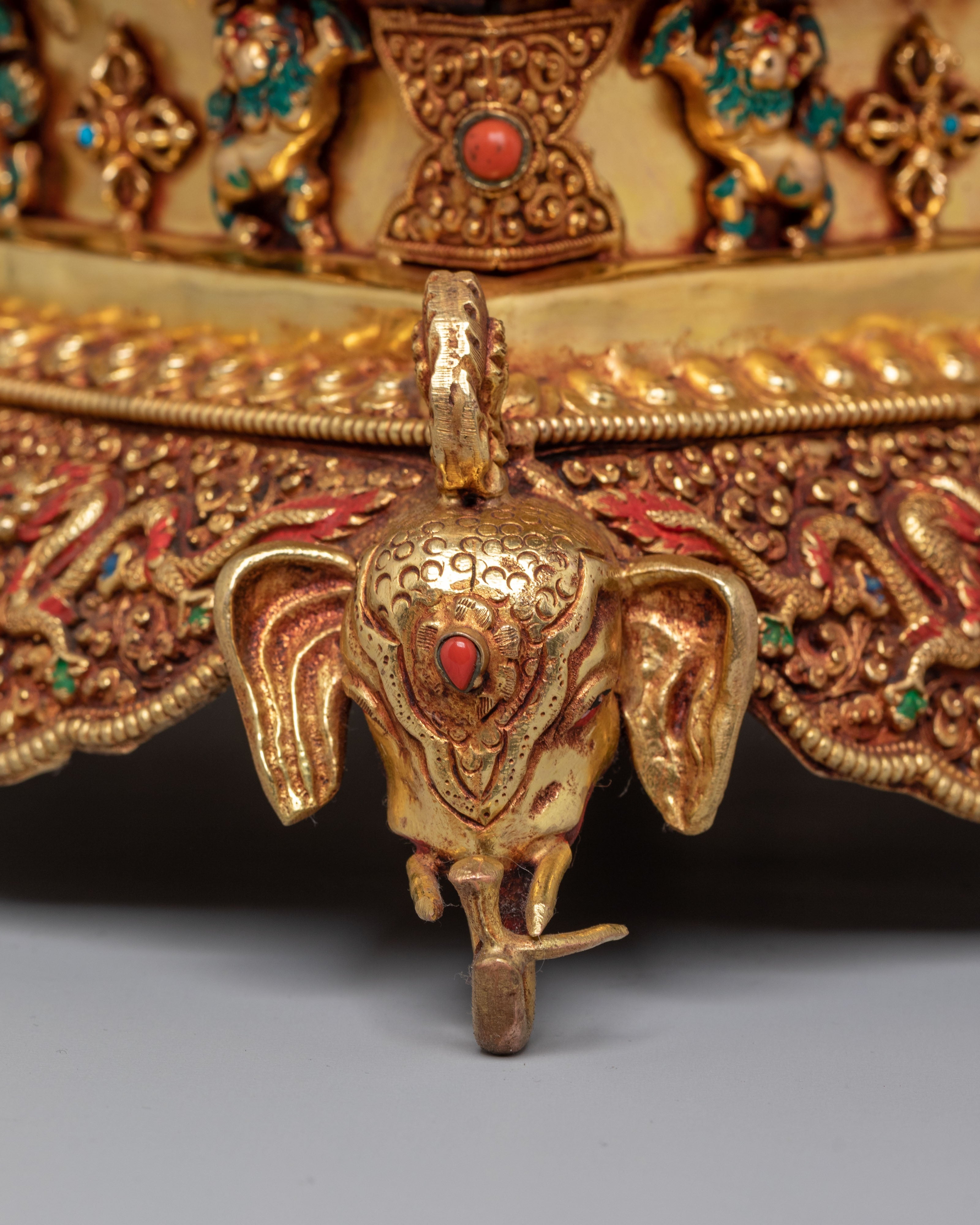 Himalayan Mandala Offering Piece | Tibetan Ritual Stupa Art