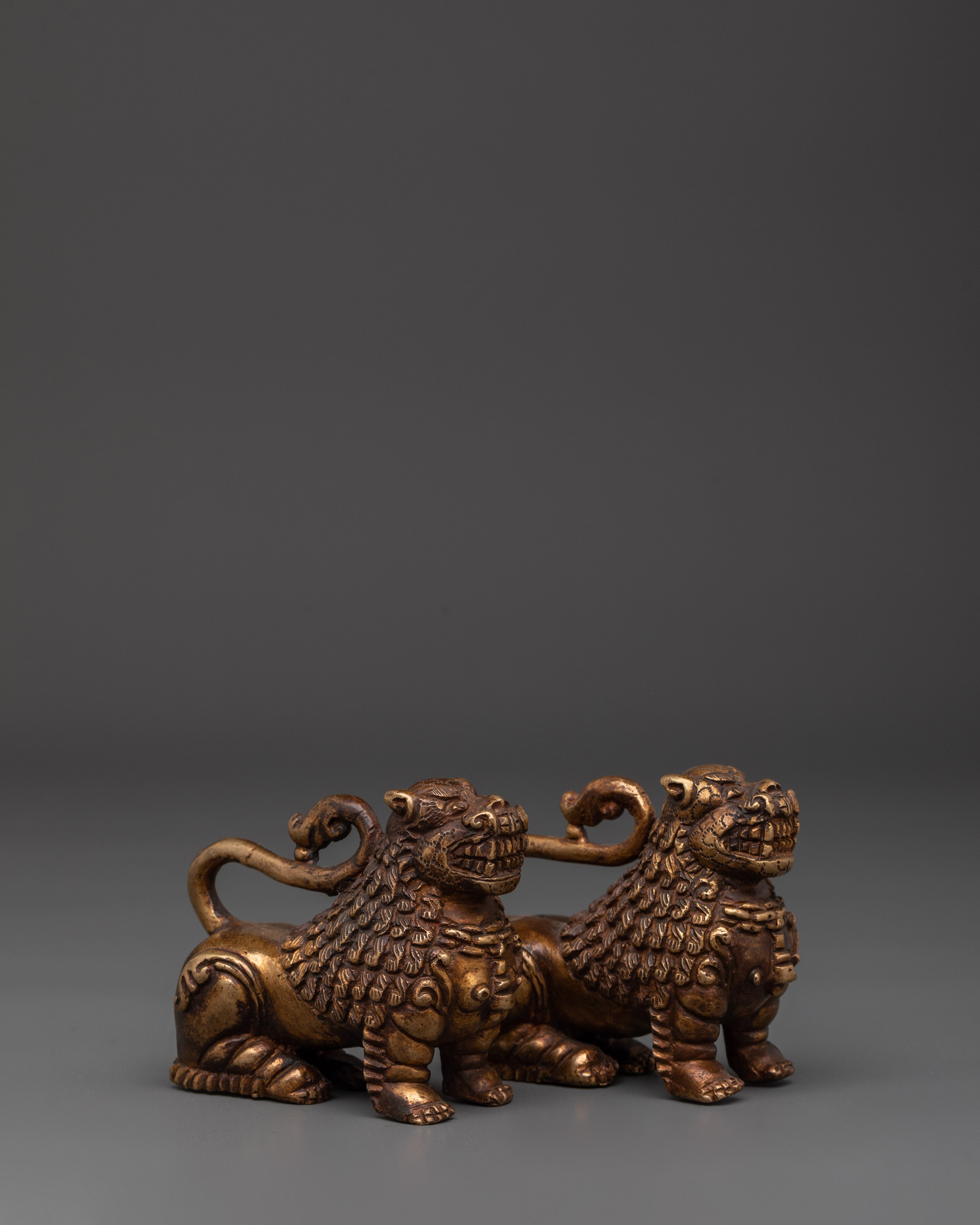 Sacred Guardian Lion Statue Set Spiritual Protection